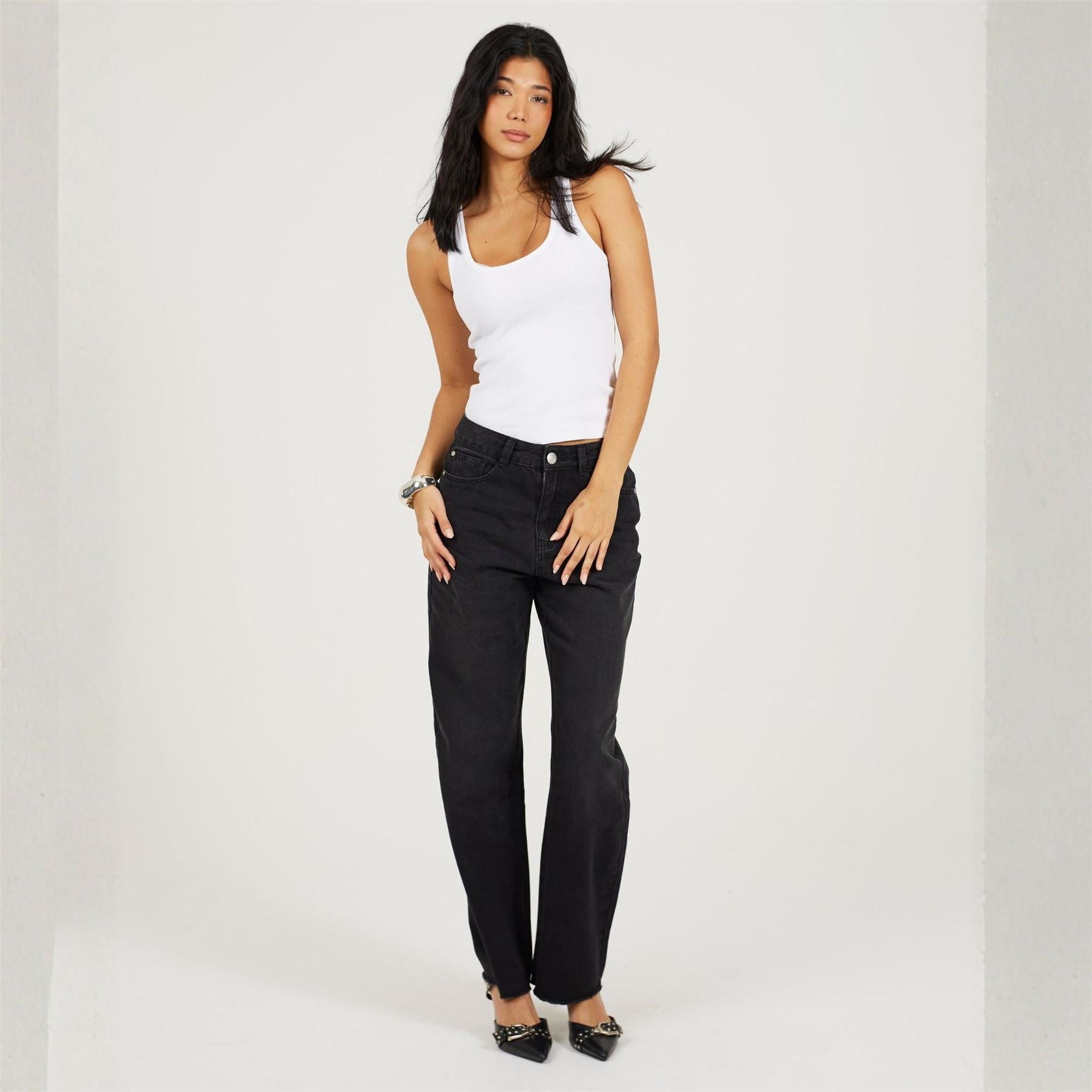 Brave Soul Womens Straight Leg Denim Jeans