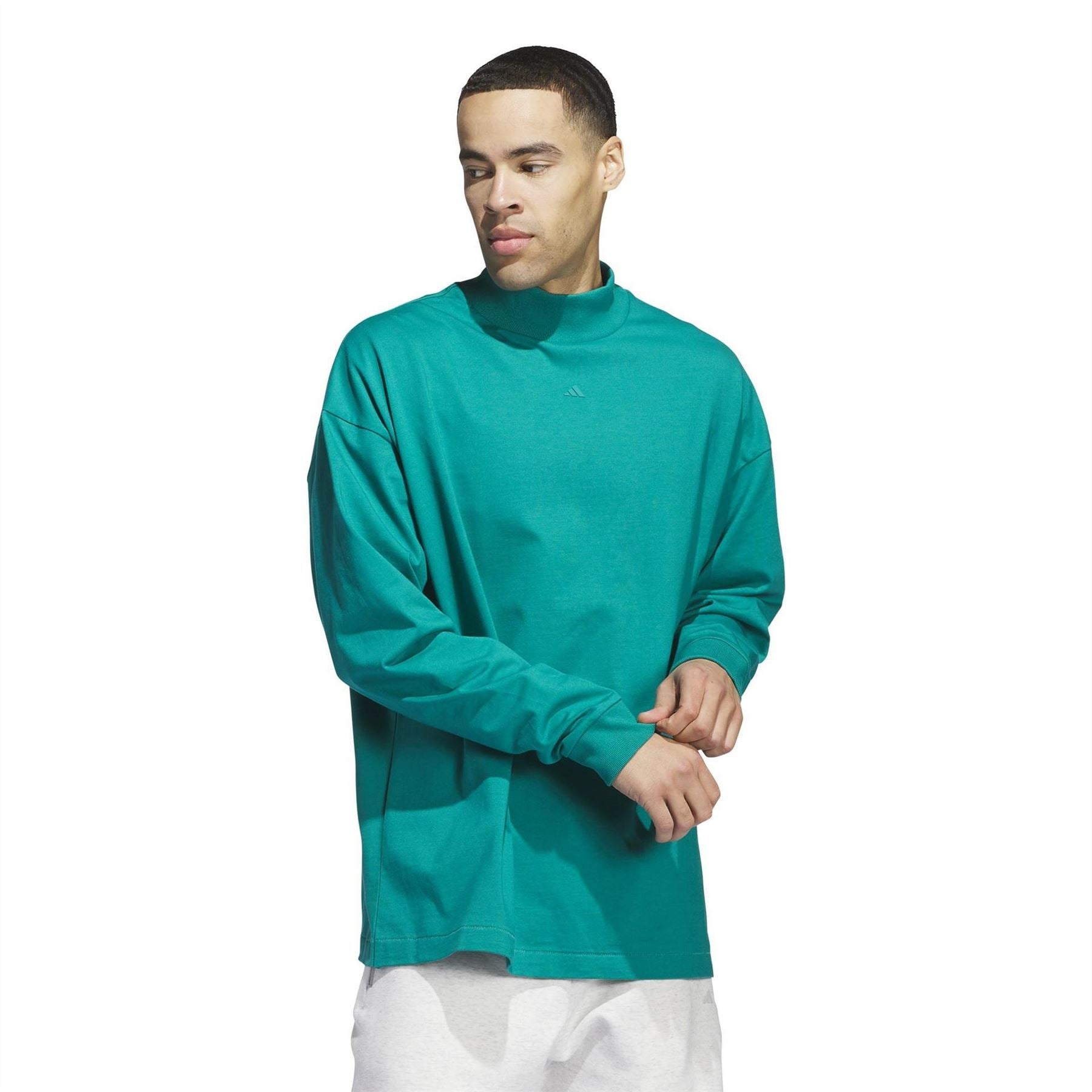 adidas Mens Basketball Long Sleeve Tee T-Shirt