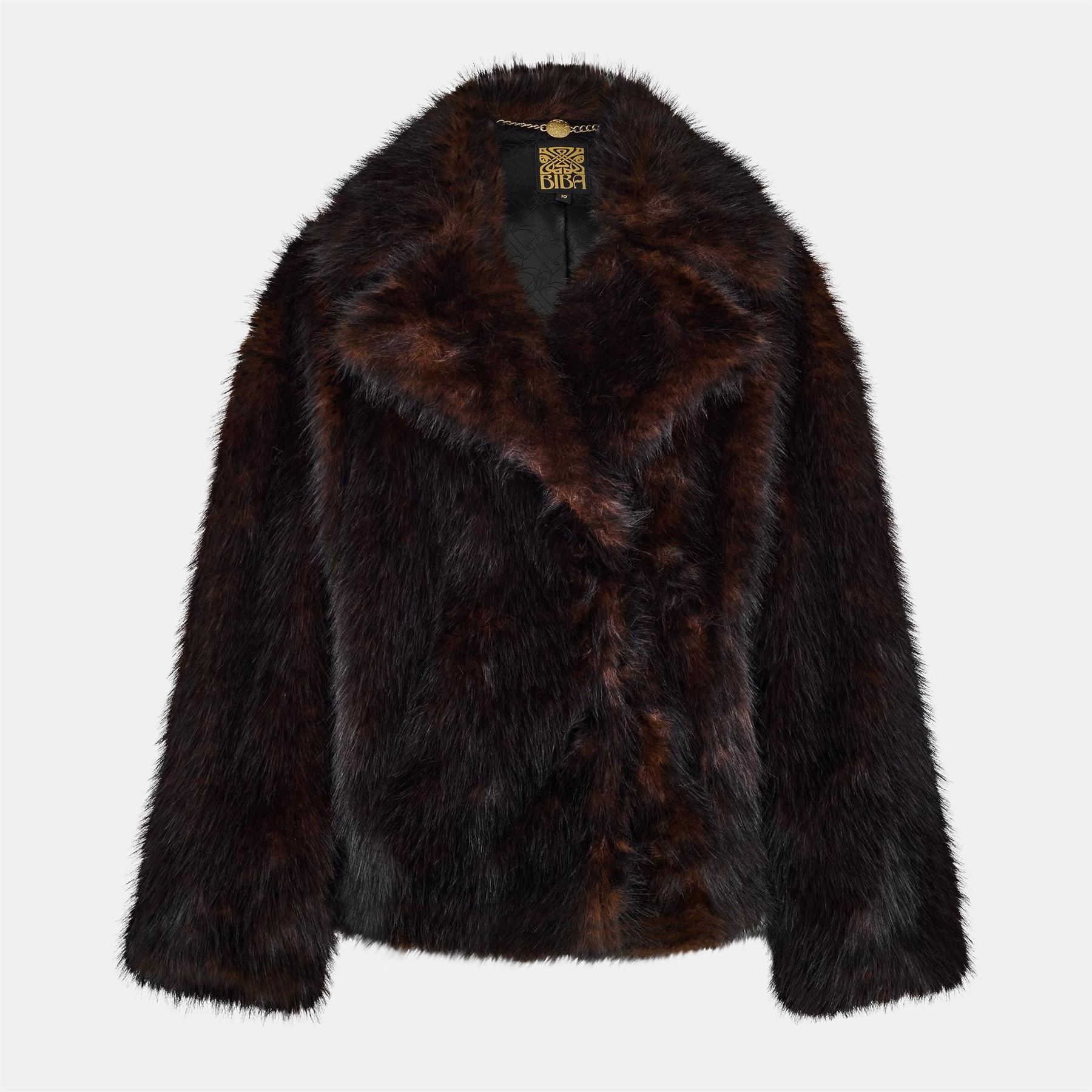 Biba Solid Patterned Teddy Jacket