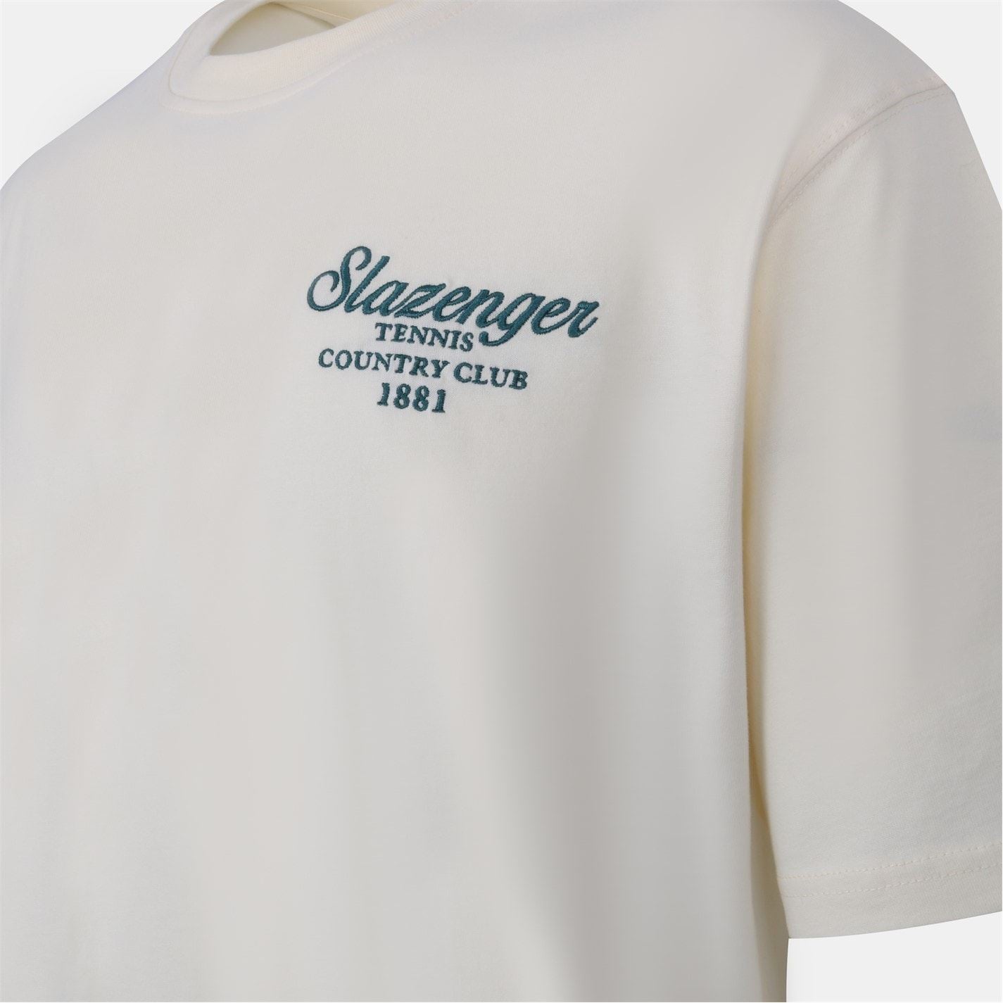 Slazenger Tennis Oversize Fit Embroidered Lettering T-Shirt