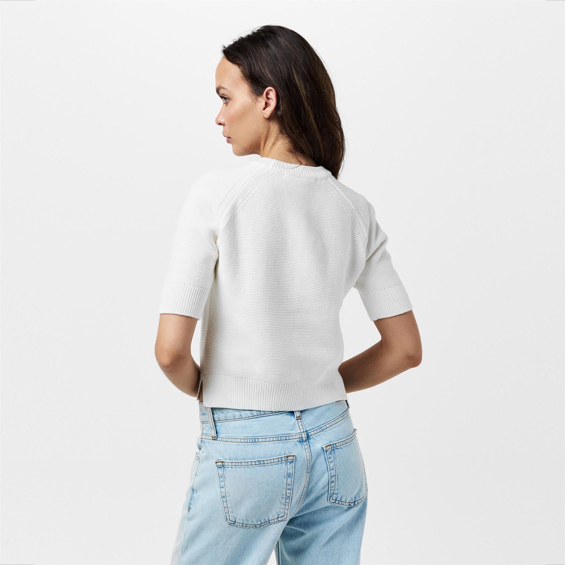 French Connection Lilly Mozart Short Sleeve Knitted Top