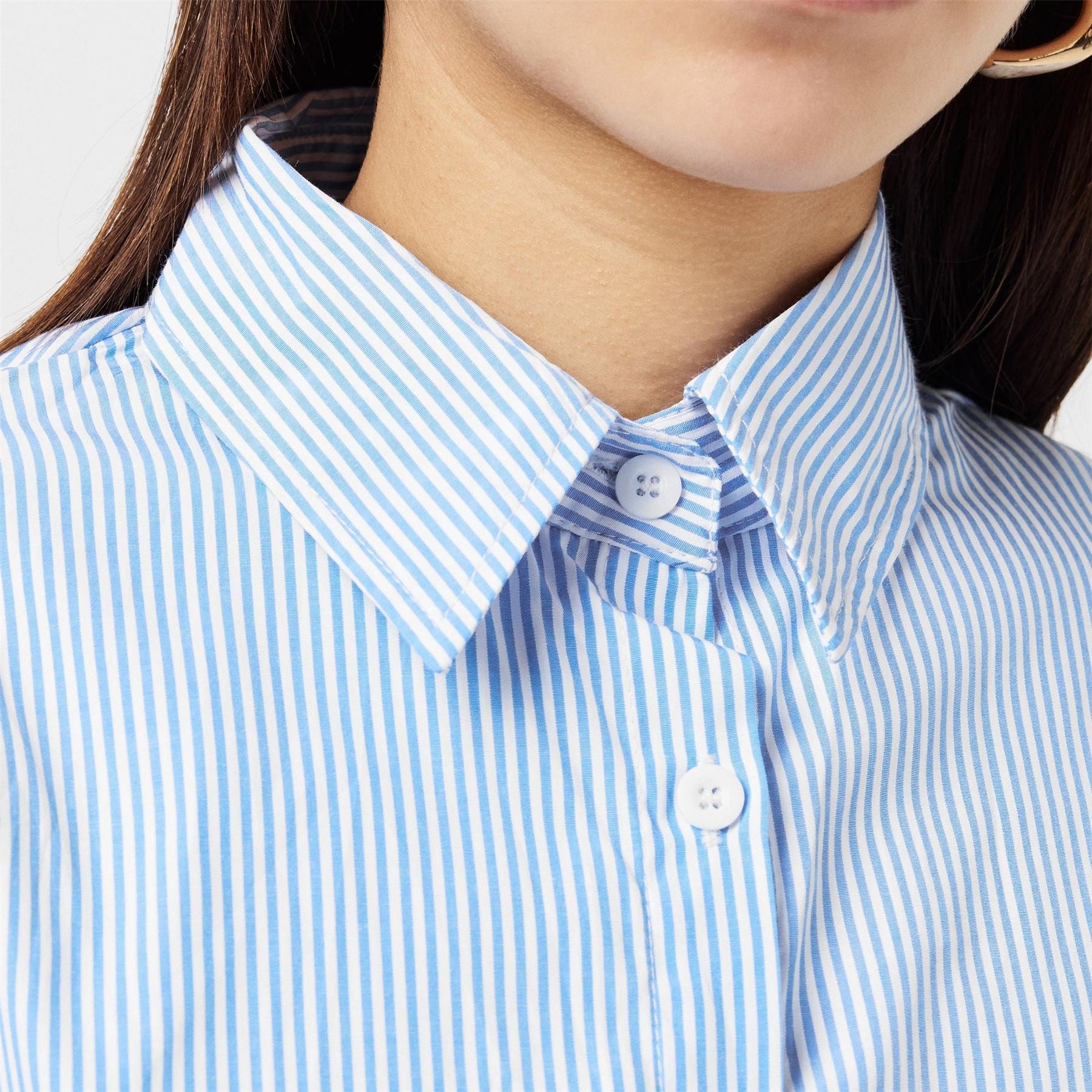 Missy Empire Womens Stripe Cotton Cropped Shirt