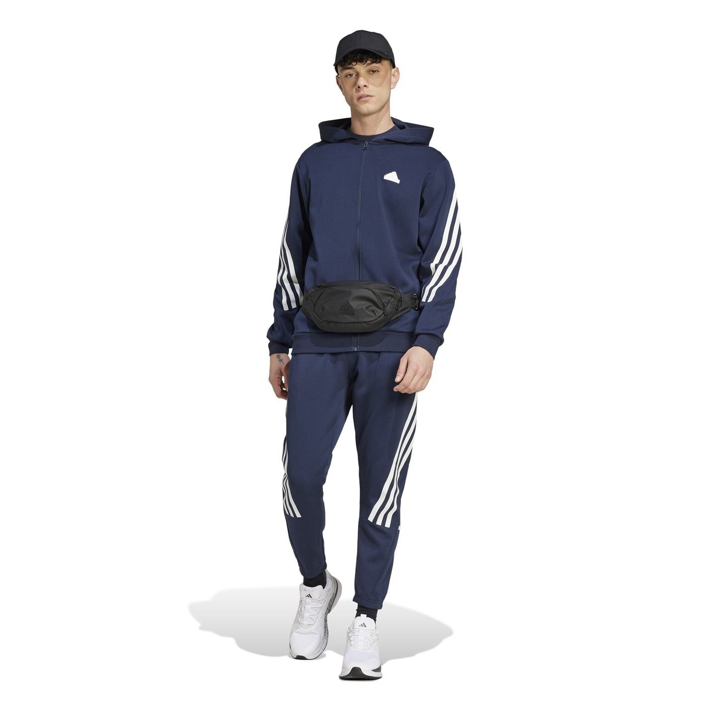 adidas Mens Future Icons 3 Stripes Full Zip Hoodie