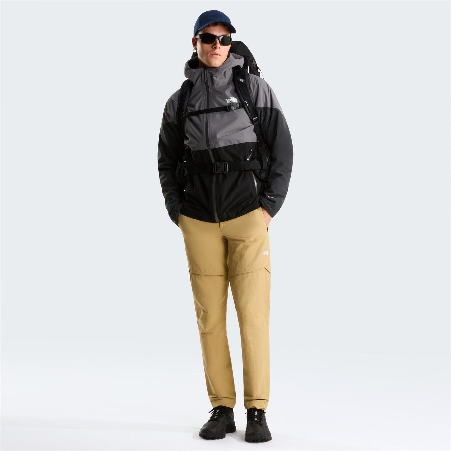 The North Face Hooded Neck Lightning Color Block Rain Jacket