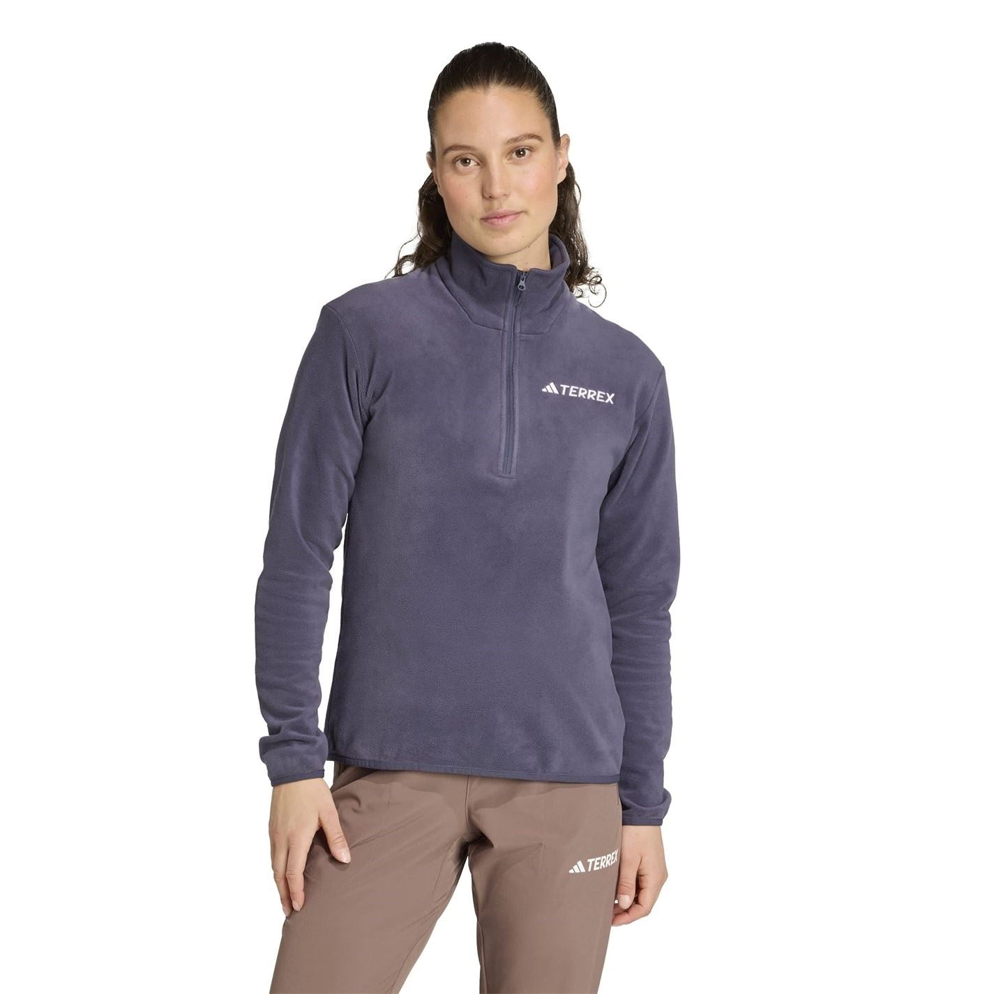 adidas Womens Multi Essentials Half Zip Fleece Jacket