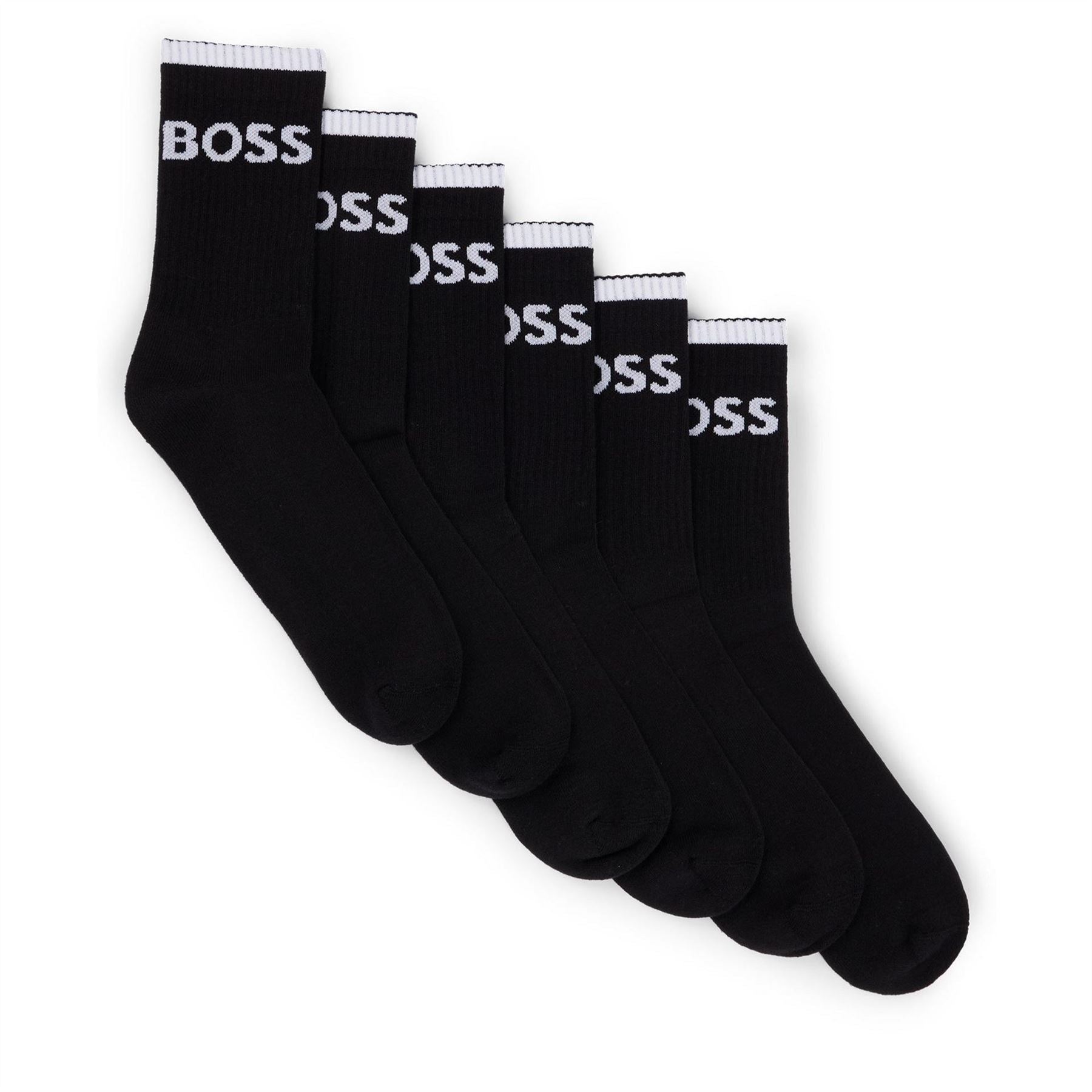 Boss Logo Print Crew Socks