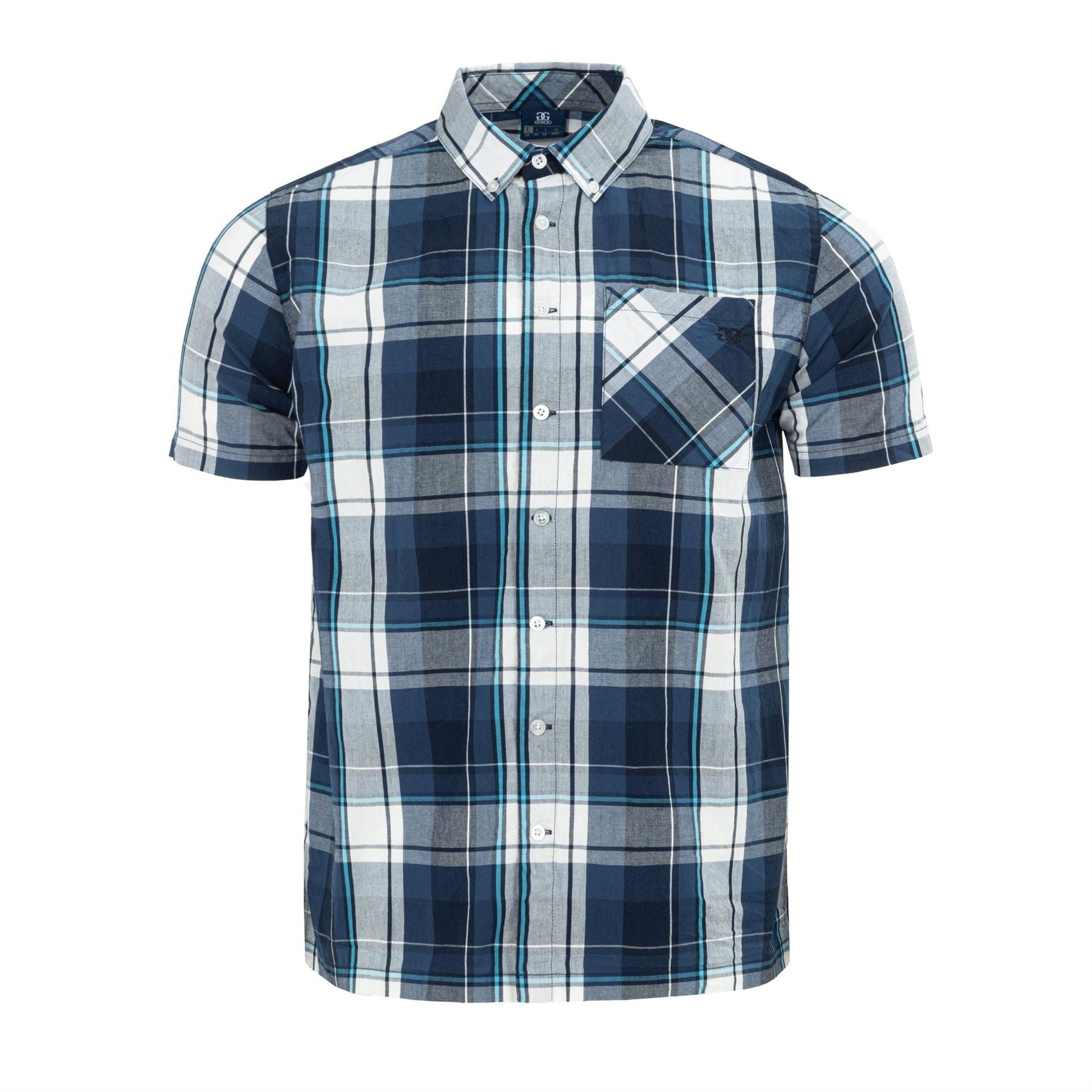 Giorgio Mens Short Sleeve Check Shirt