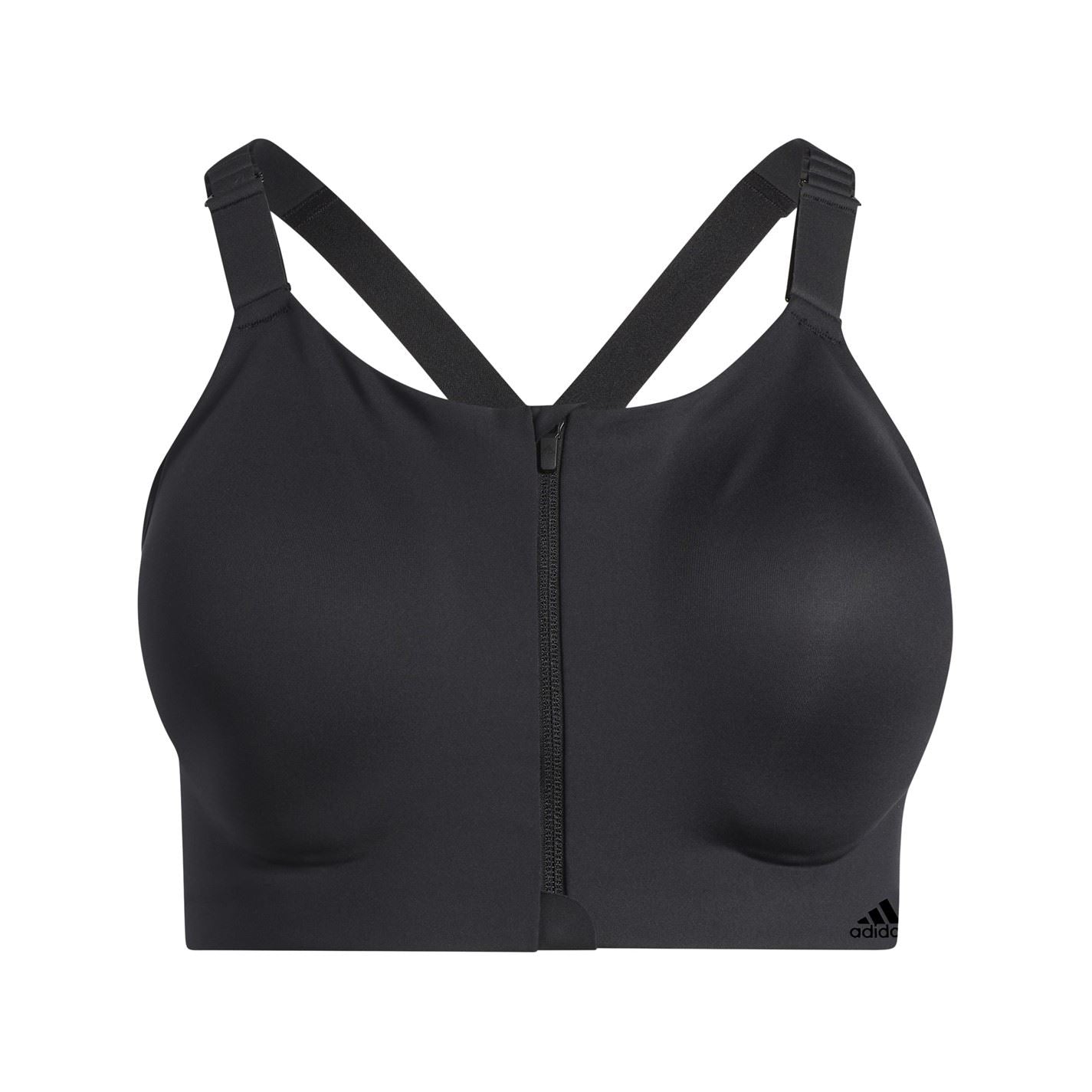 adidas Scoop Neck Sports Bra with Front Zipper Pocket