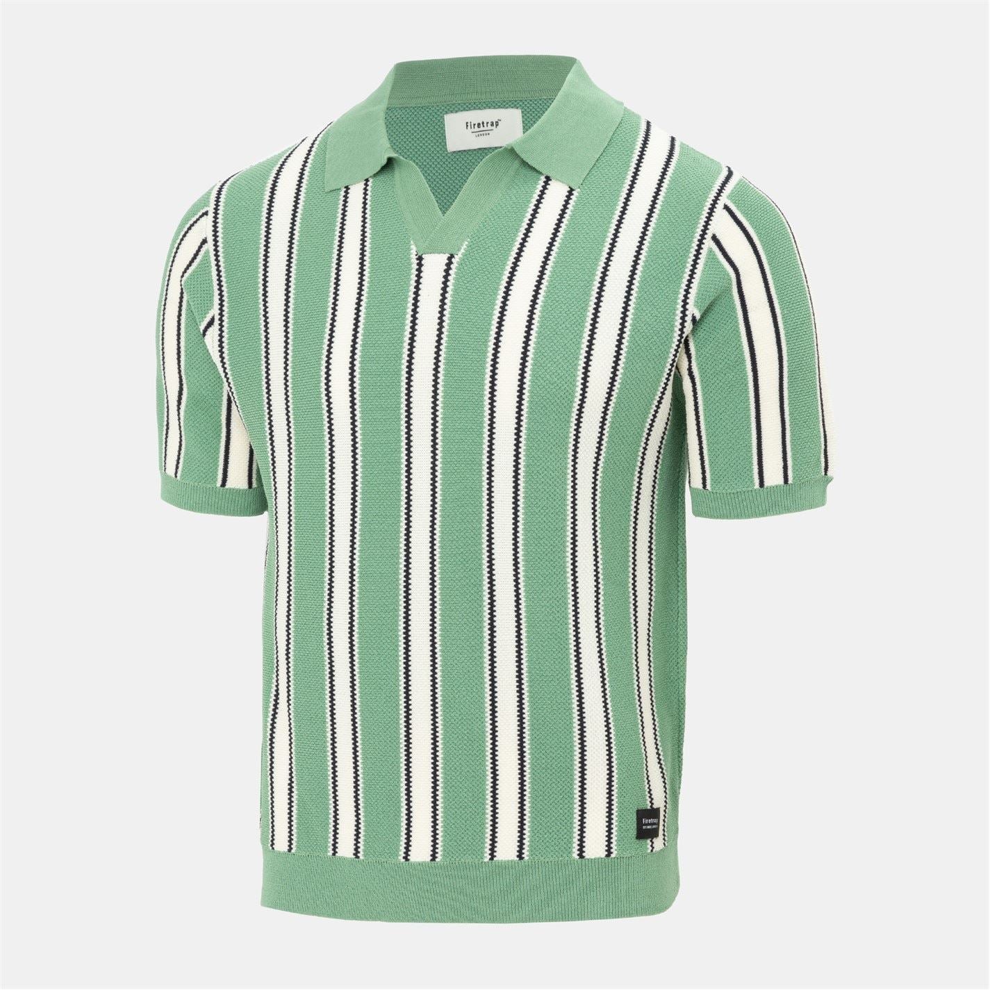Firetrap Polo Striped Classic Collared T-Shirt