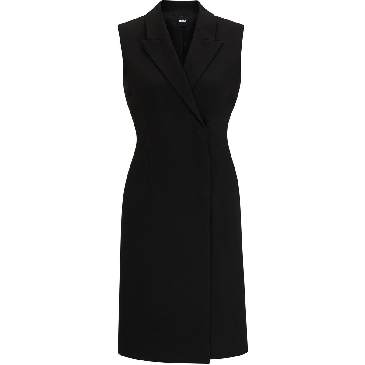Boss V-Neck Knee Length Wrap Dress