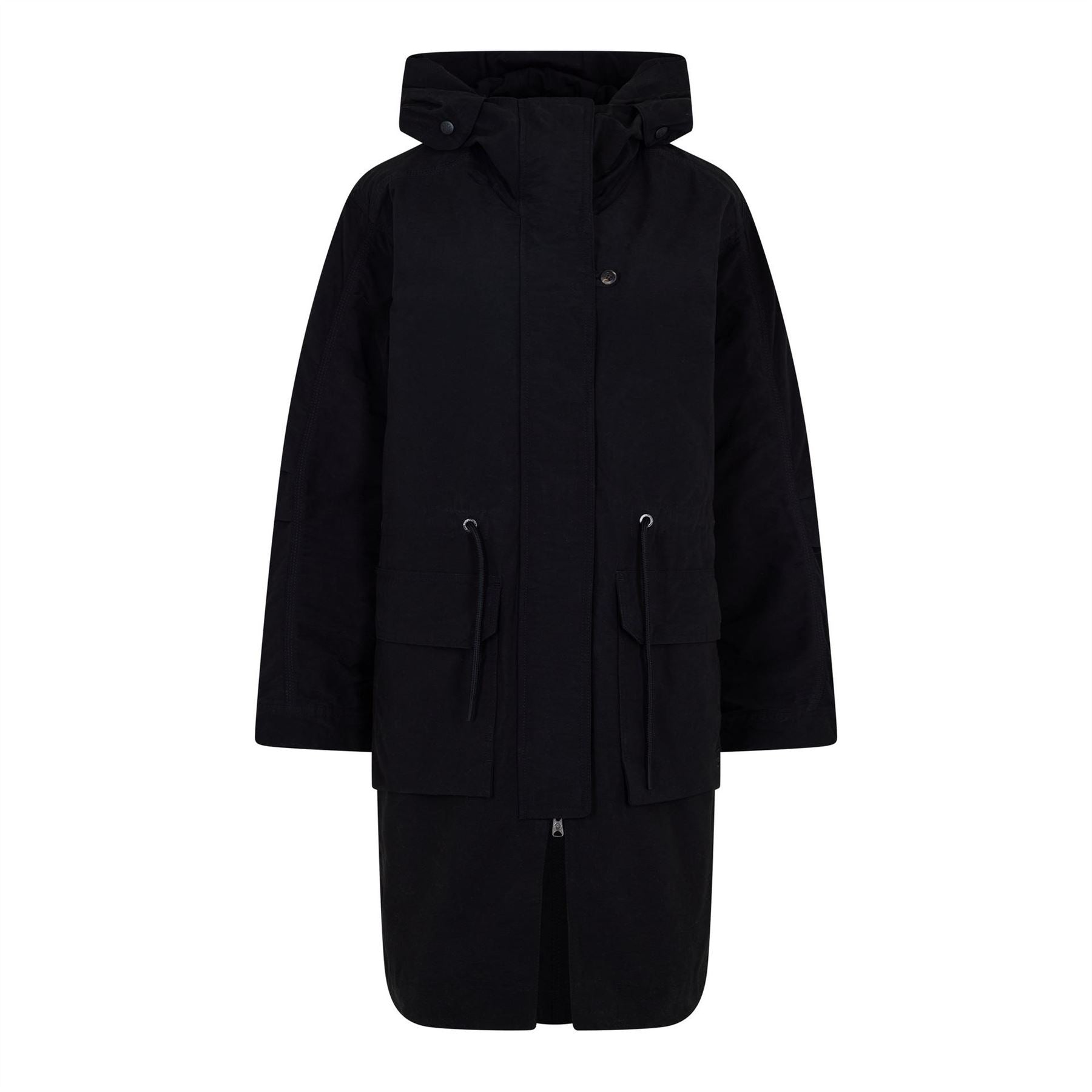 Timberland Solid Patterned Hooded Parka Coat