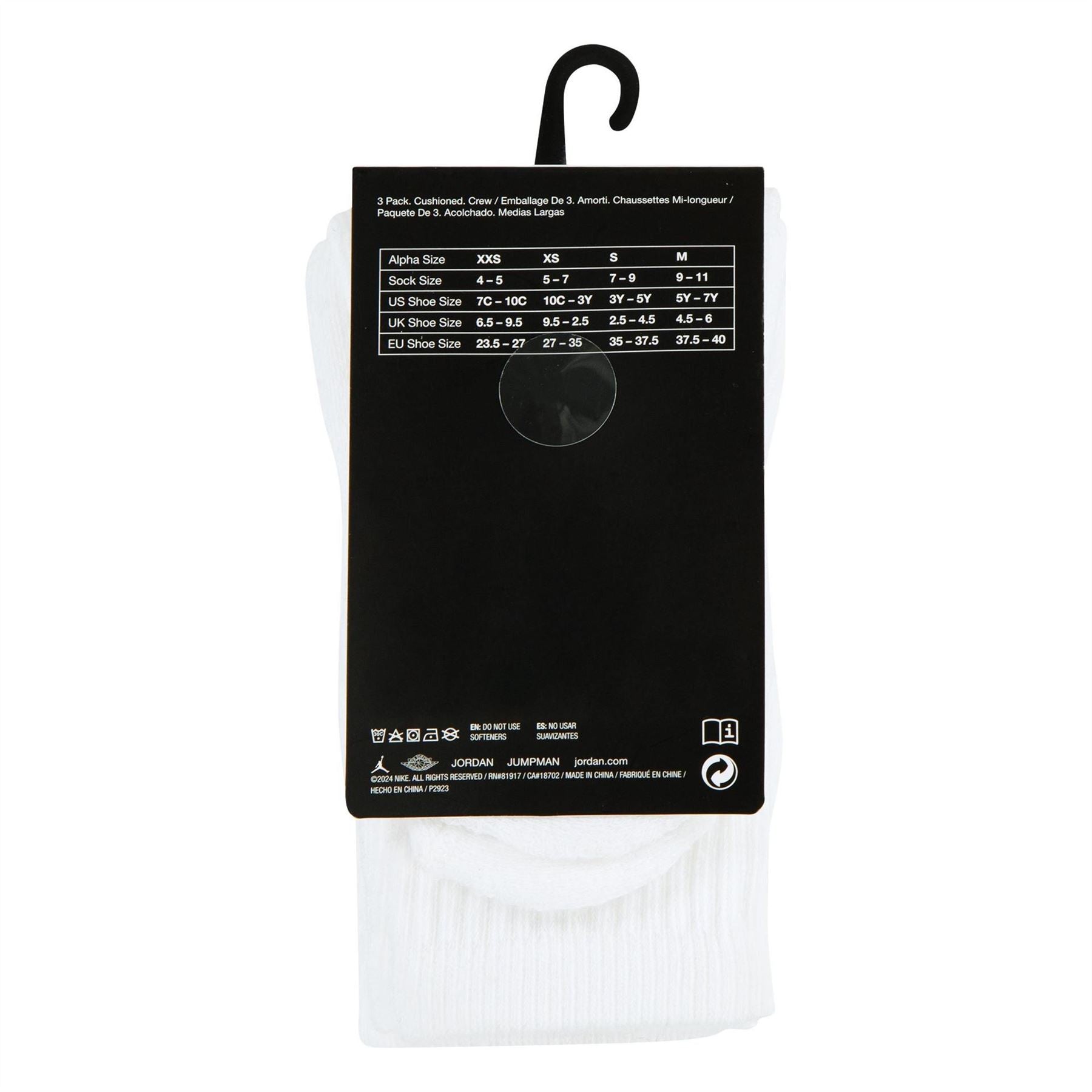 Air Jordan 3 Pack Crew Socks Childrens