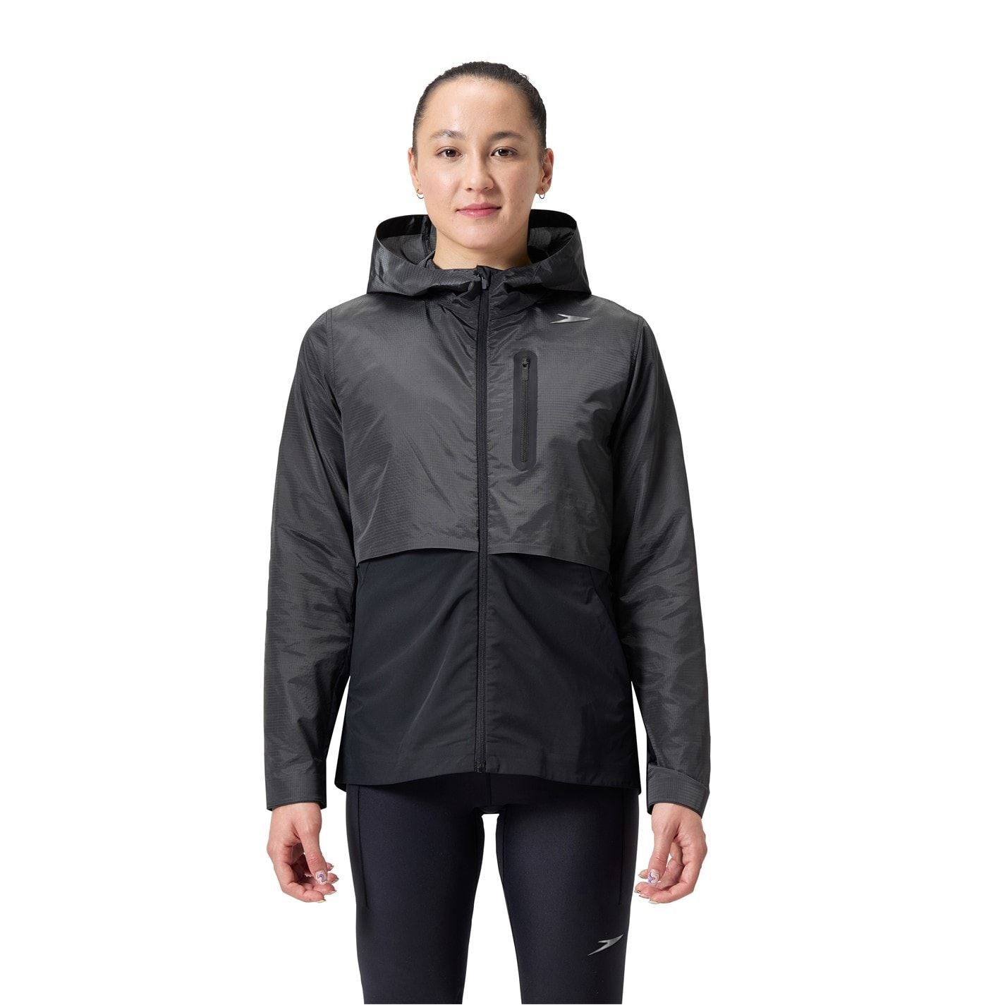 Speedo Pro Hooded Running Jacket with Zipped Pocket