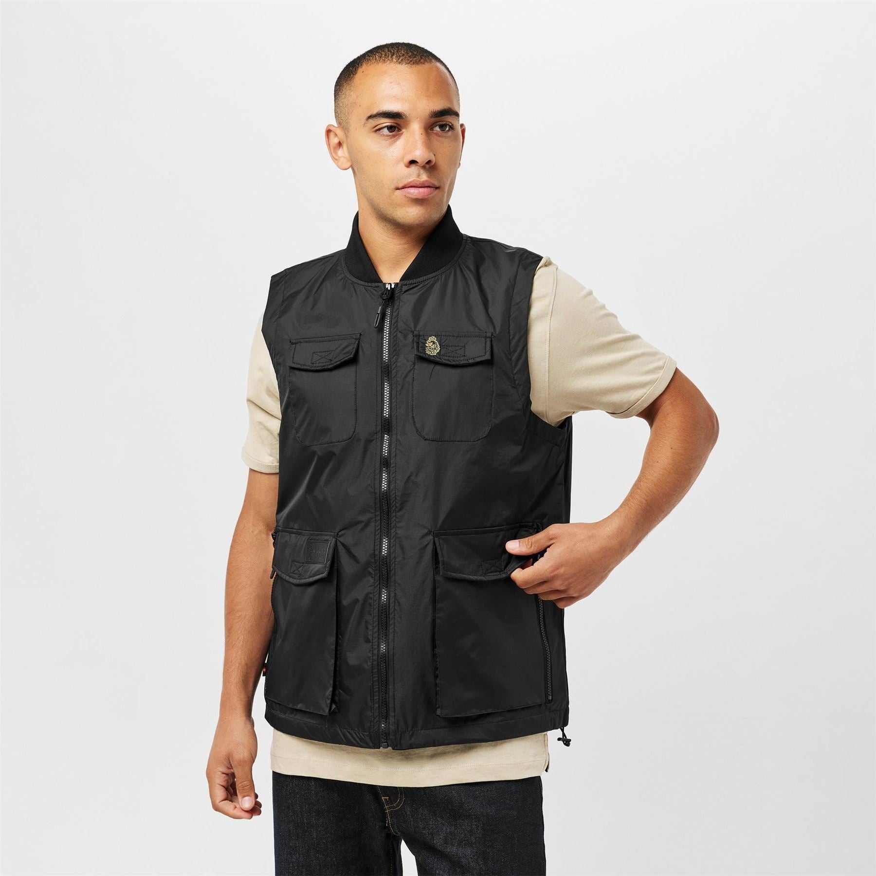 Luke Tech Solid Patterned Gilet