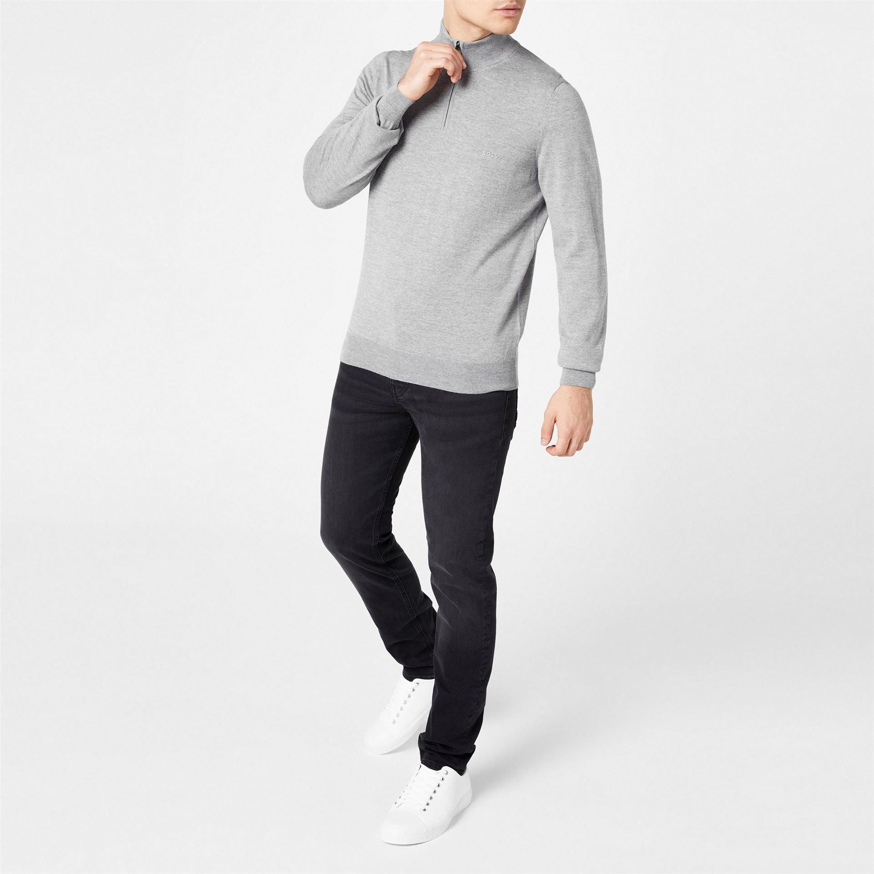 Boss Taber Mid Rise Stretch Tapered Fit Tapered Jeans