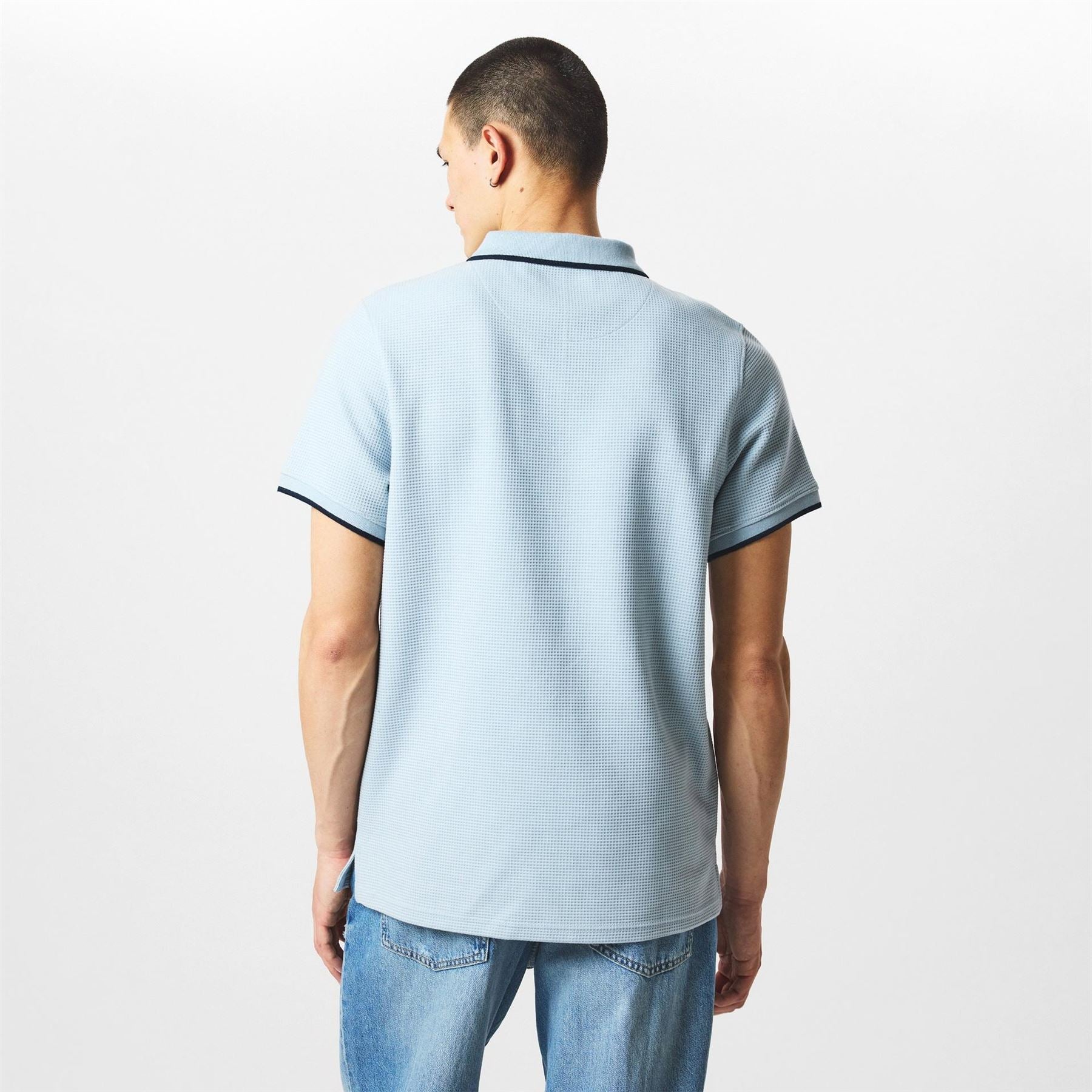Firetrap Waffle Short Sleeve Polo Shirt