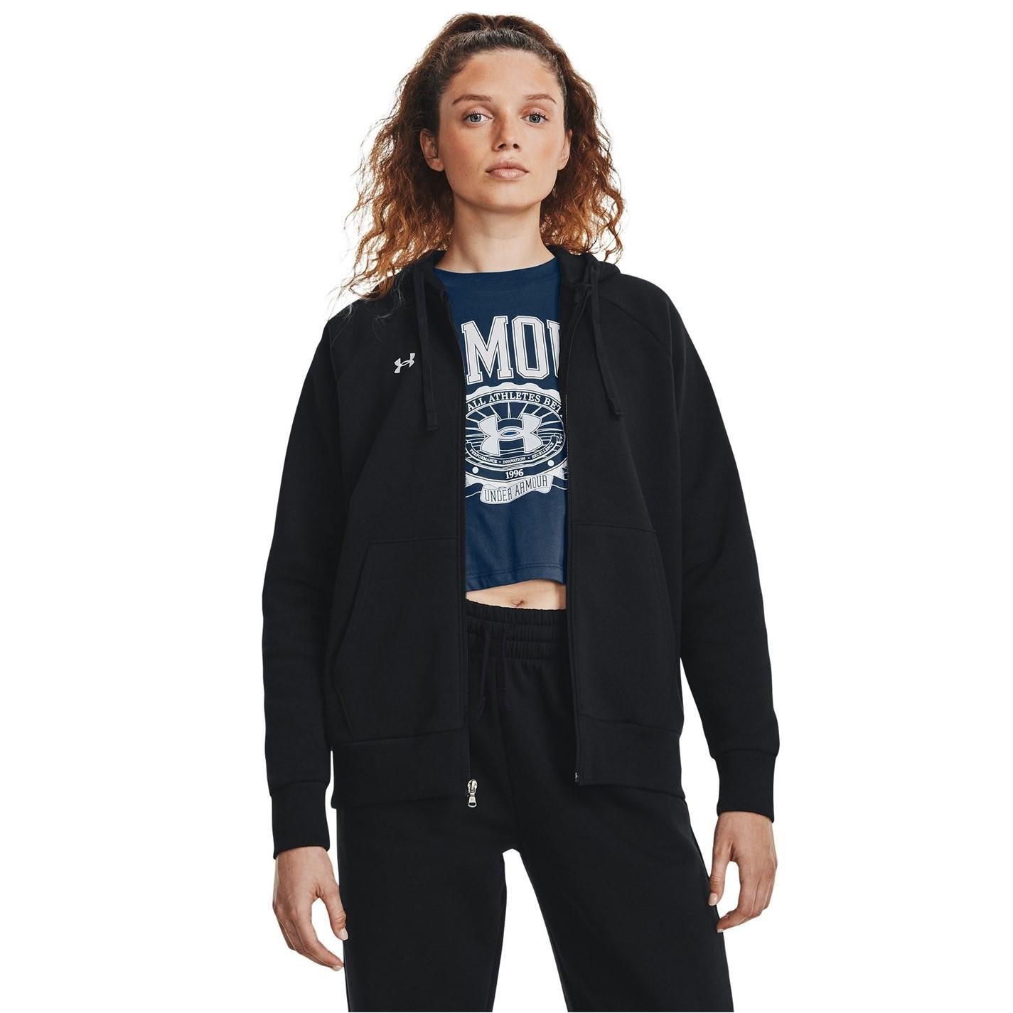 Under Armour Womens Rival Fleece Full Zip Hoodie