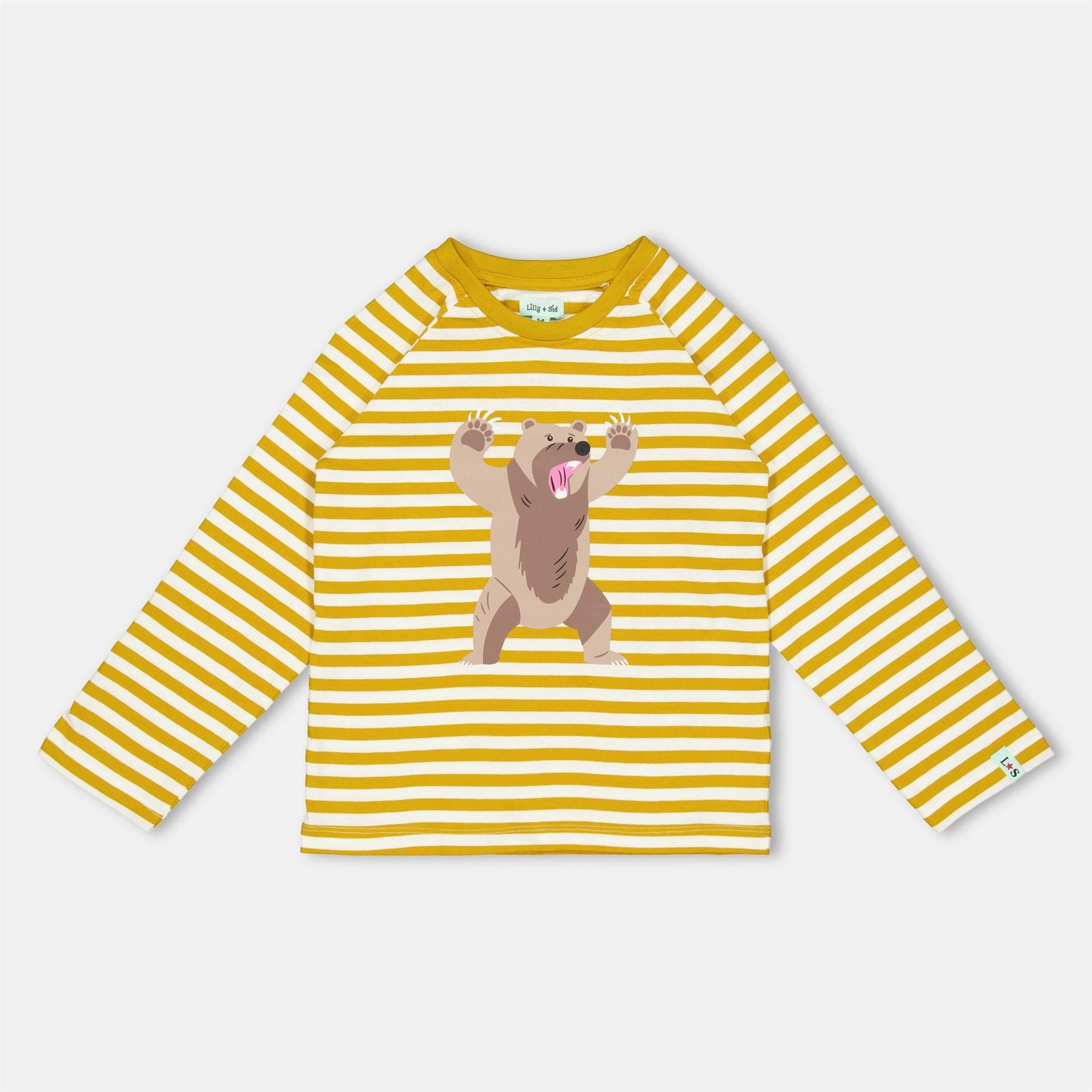 Lilly and Sid GRIZZLY Regular Fit Large Genie Raglan Sleeve T-Shirt