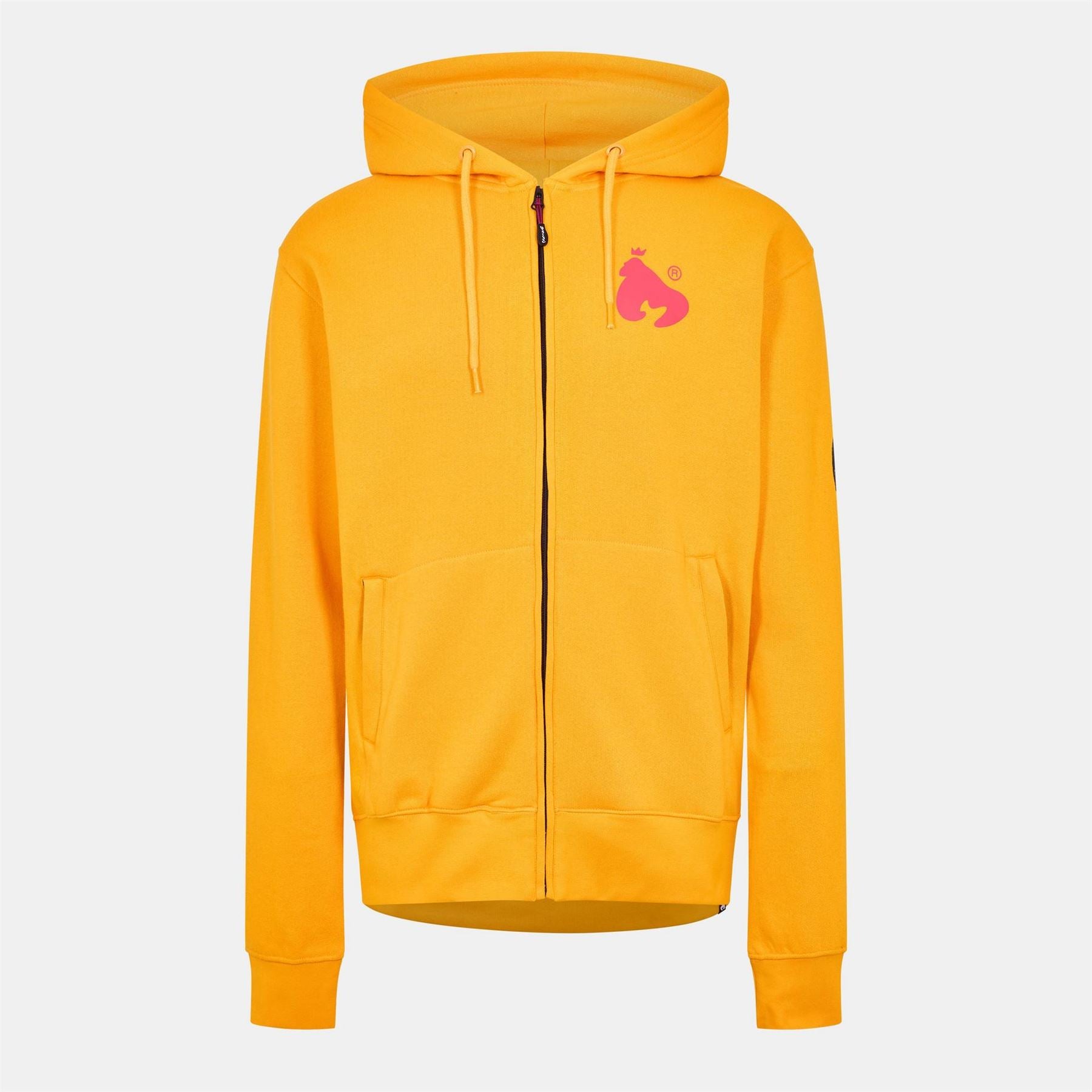Money Solid Patterned Hooded Ribbed Cuff Sweat Jacket with Front Zipper Pocket