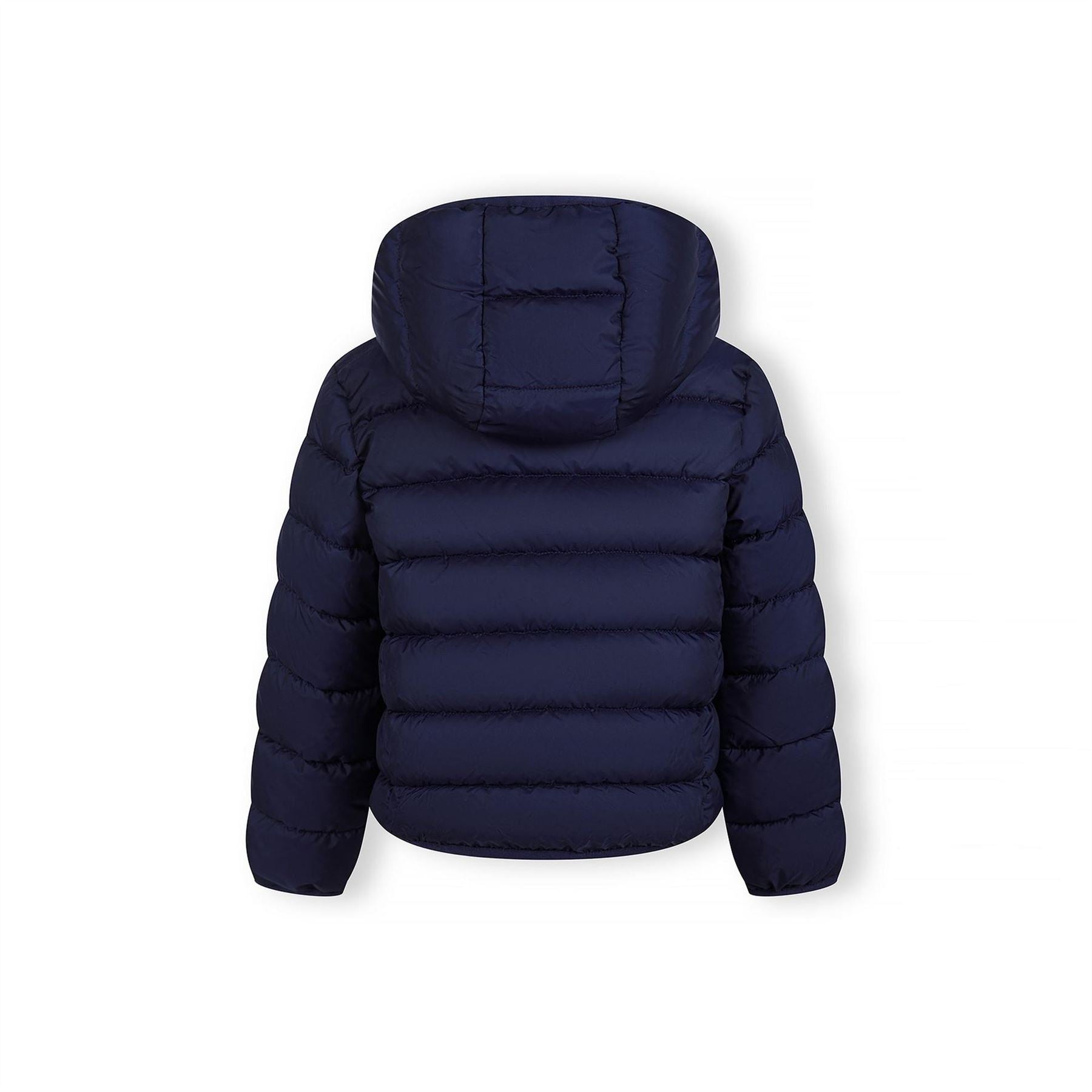 Minoti Girls Quilted Jacket With Zip Detachable Hood Navy