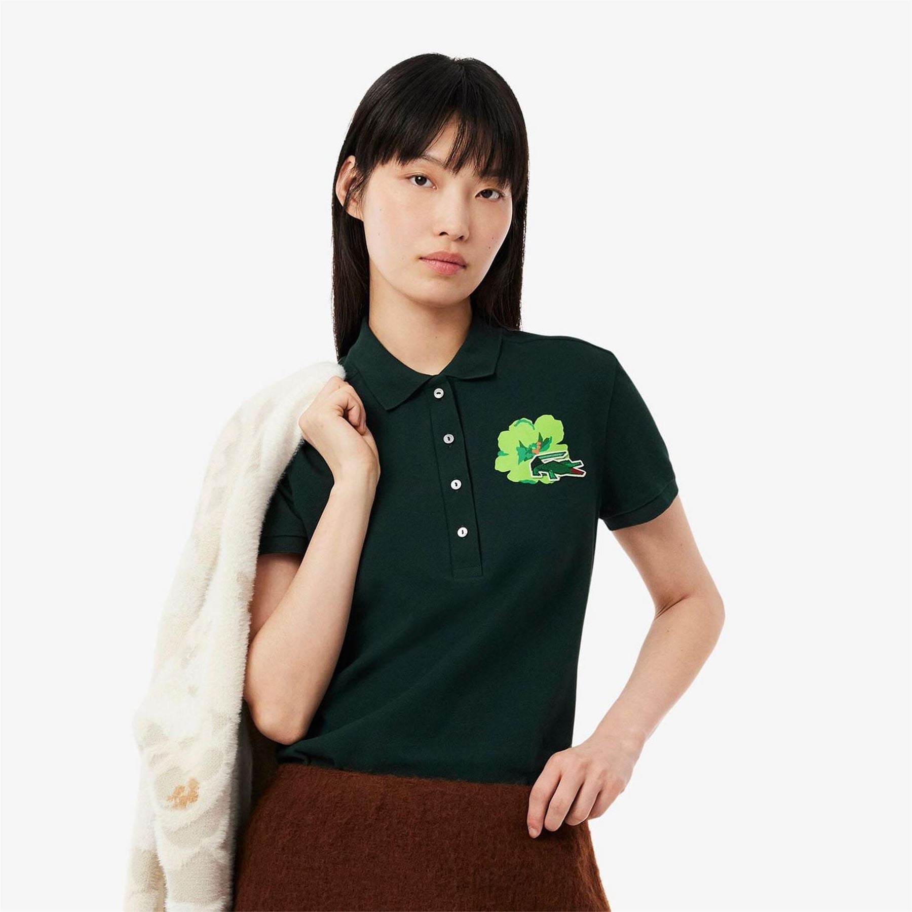 Lacoste Slim Fit L.12.D Stretch Mini Piqué Polo Shirt