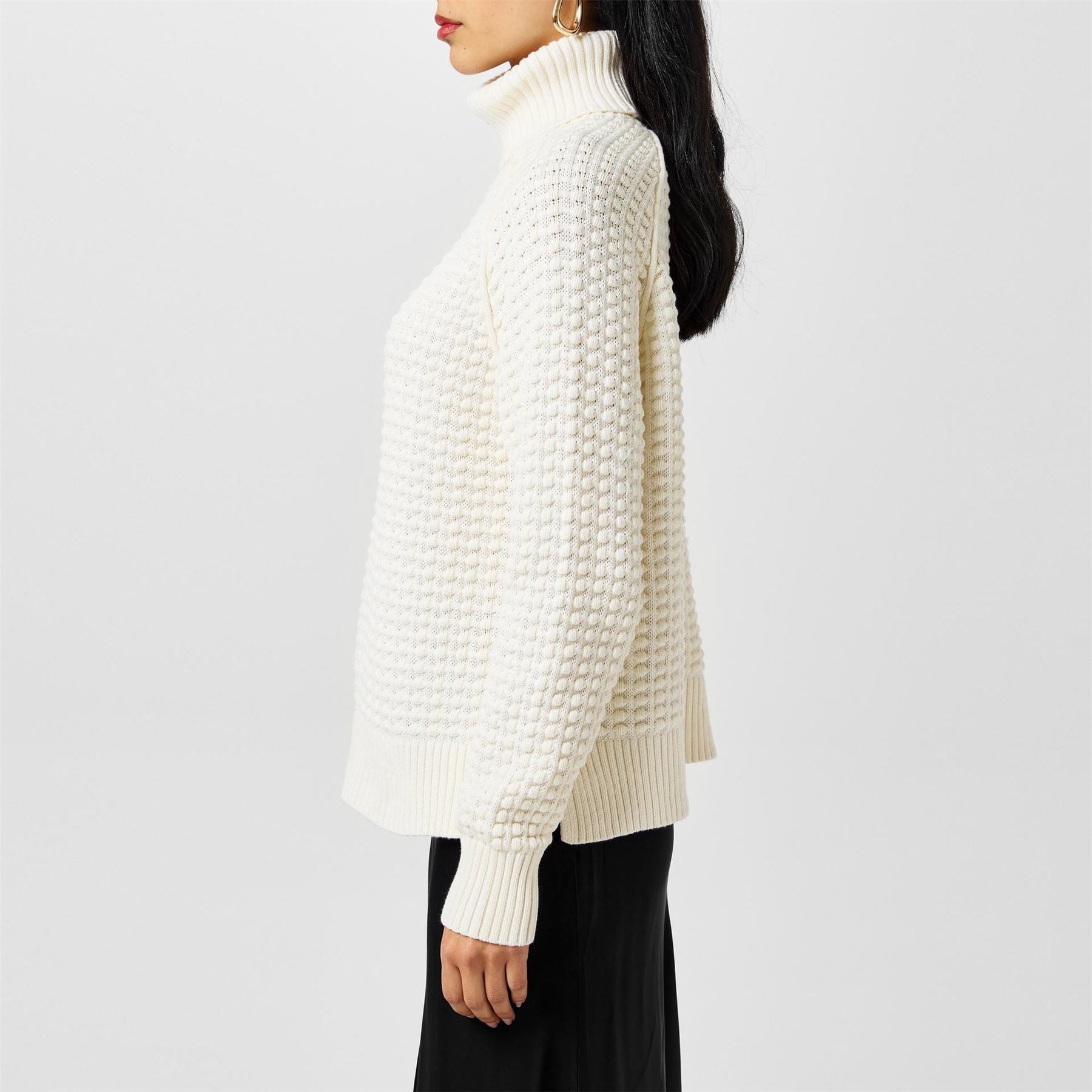 French Connection Keya Popcorn Knitted Mozart Crew Neck Jumper