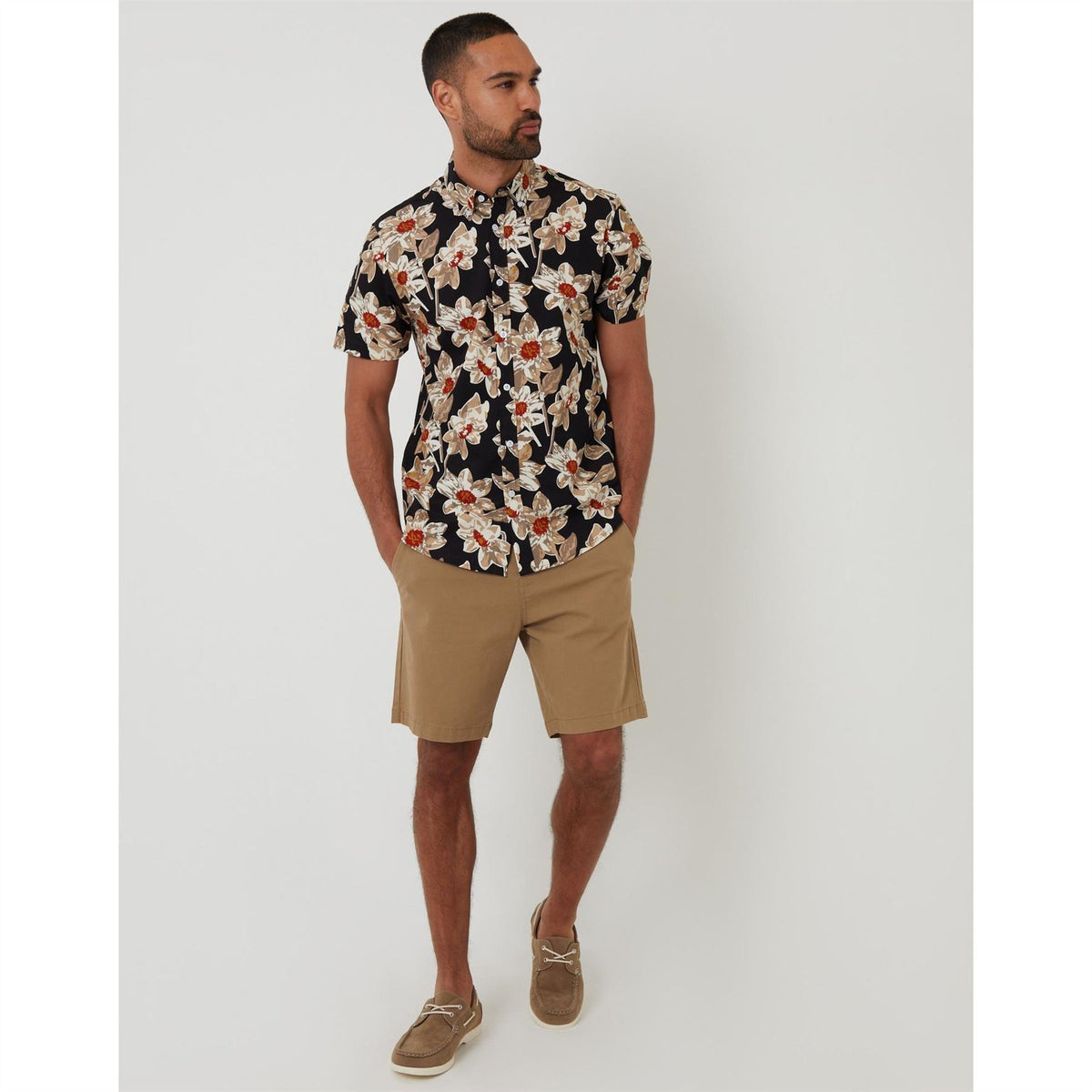 Threadbare Bellis Regular Fit Short Sleeve Shirt