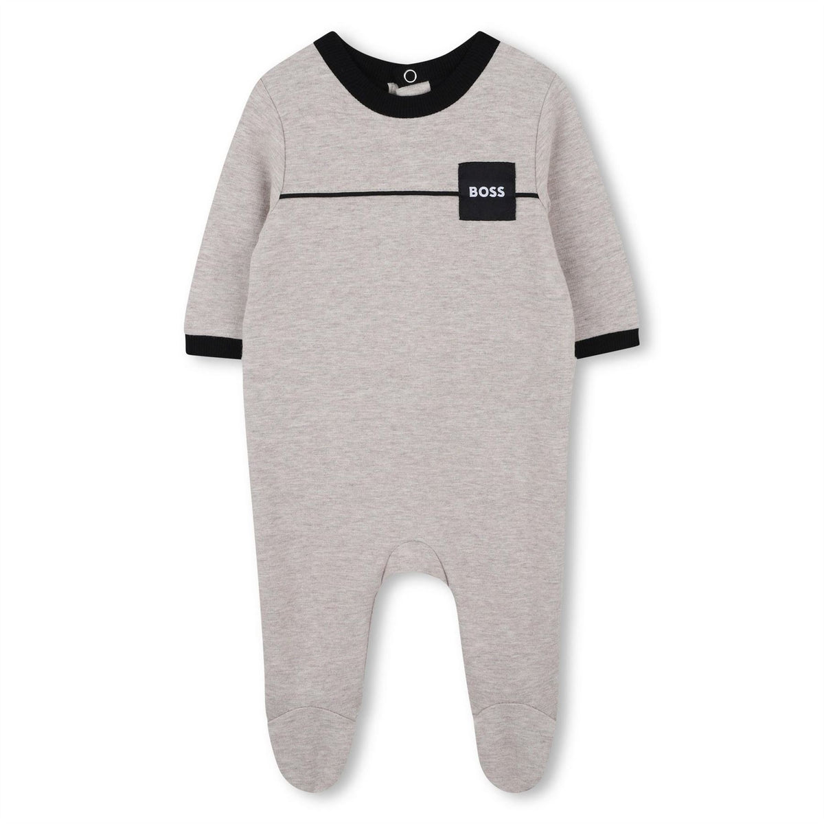 Boss Baby Crew Neck Long Sleeve Solid Patterned Jumpsuit
