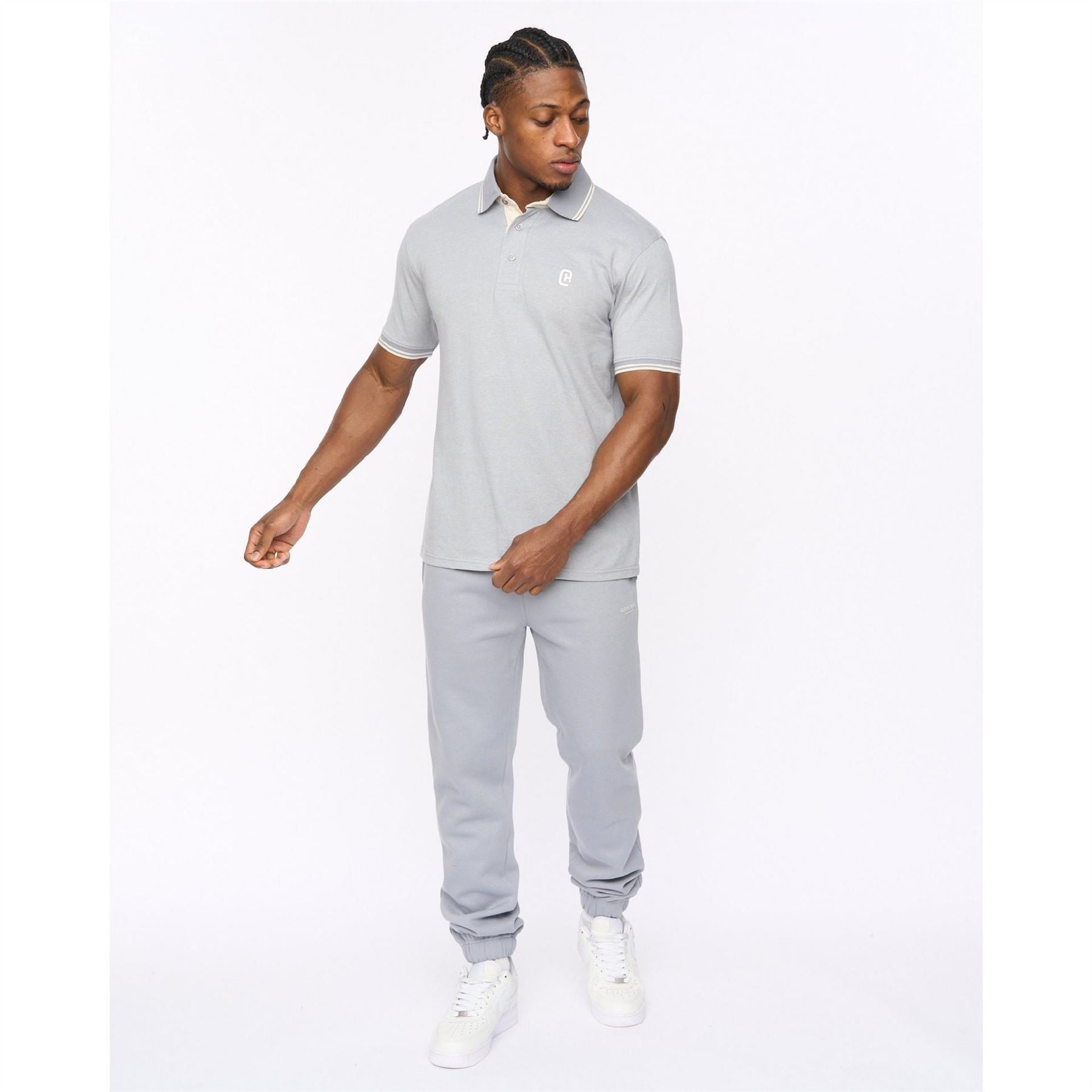 Crosshatch Preece Bold Logo Collared Neck Short Sleeve Polo Shirt