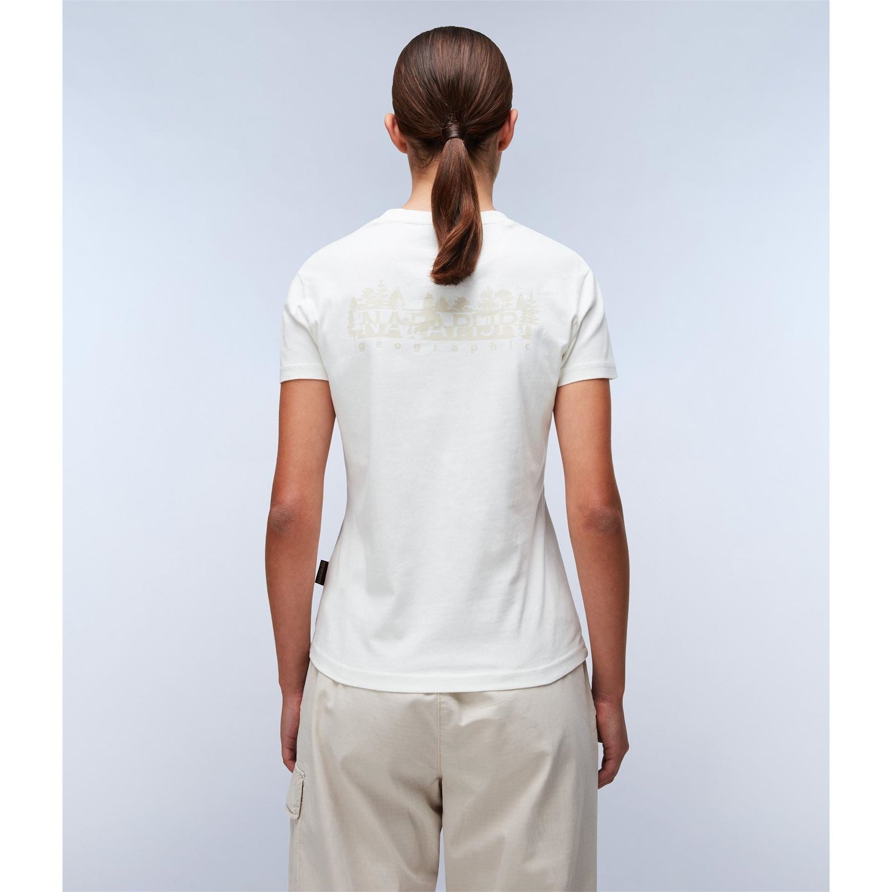 Napapijri Blanche Geographic Print Crew Neck T-Shirt