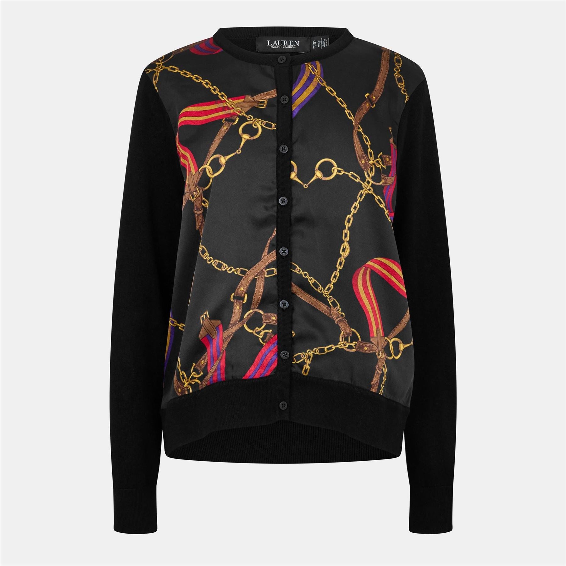 Lauren by Ralph Lauren Ofryah Real Leather Crew Neck Jumper