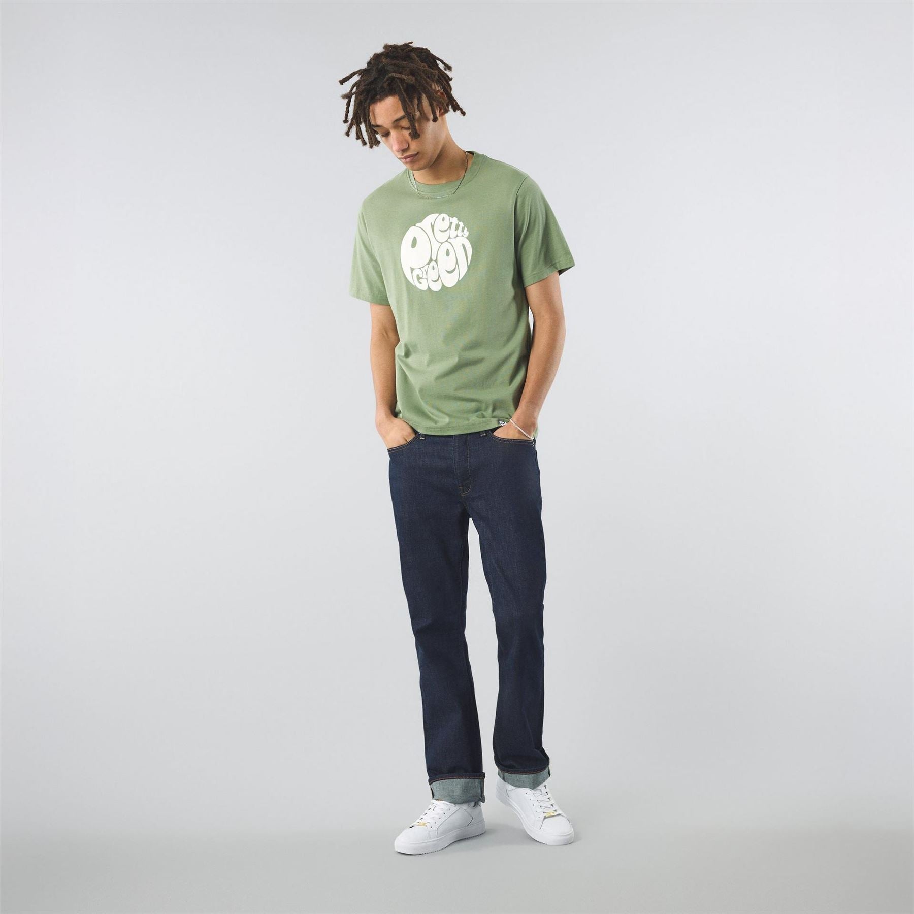 Pretty Green Logo Print Crew Neck Short Sleeve T-Shirt