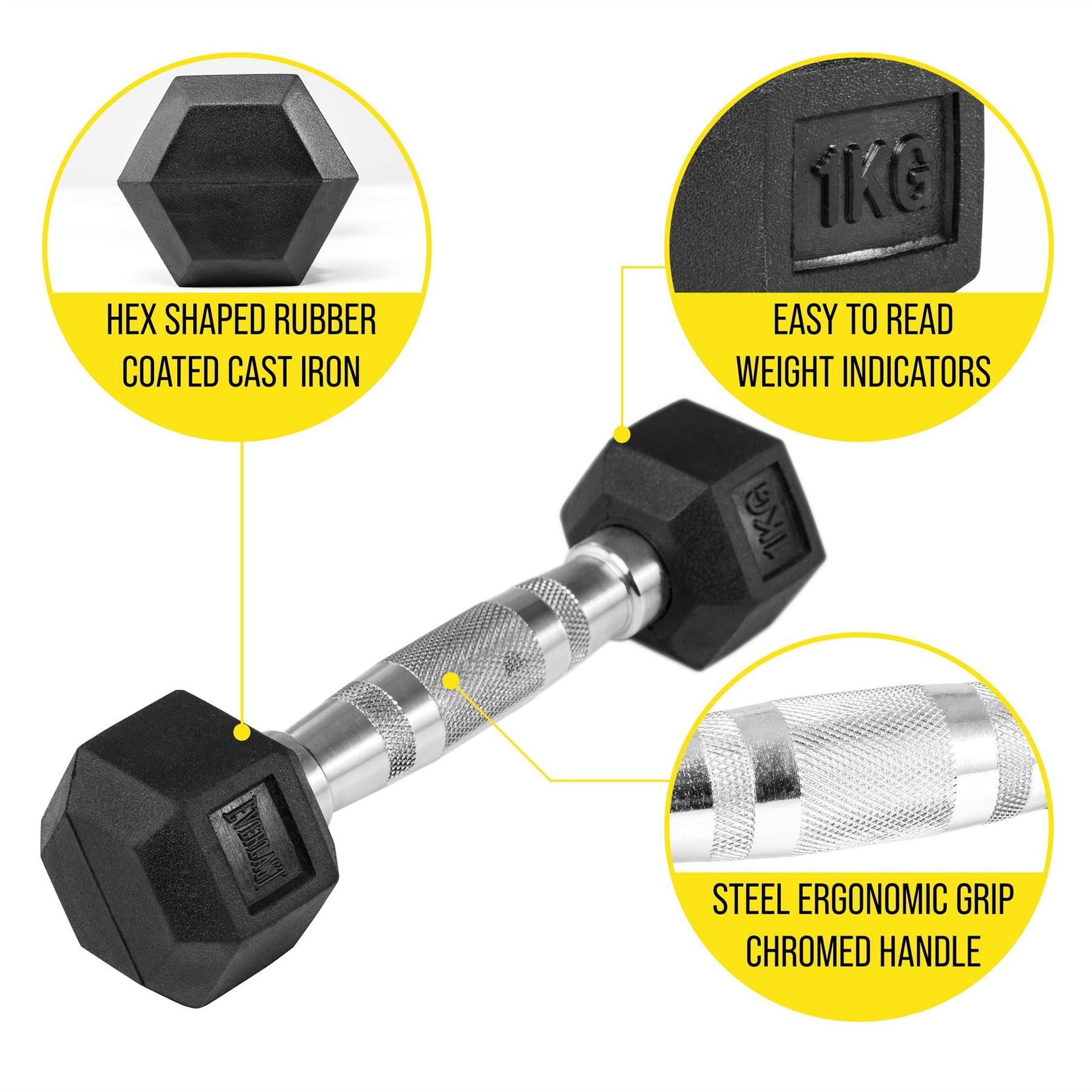 Everlast Hexagonal Dumbbell Adults