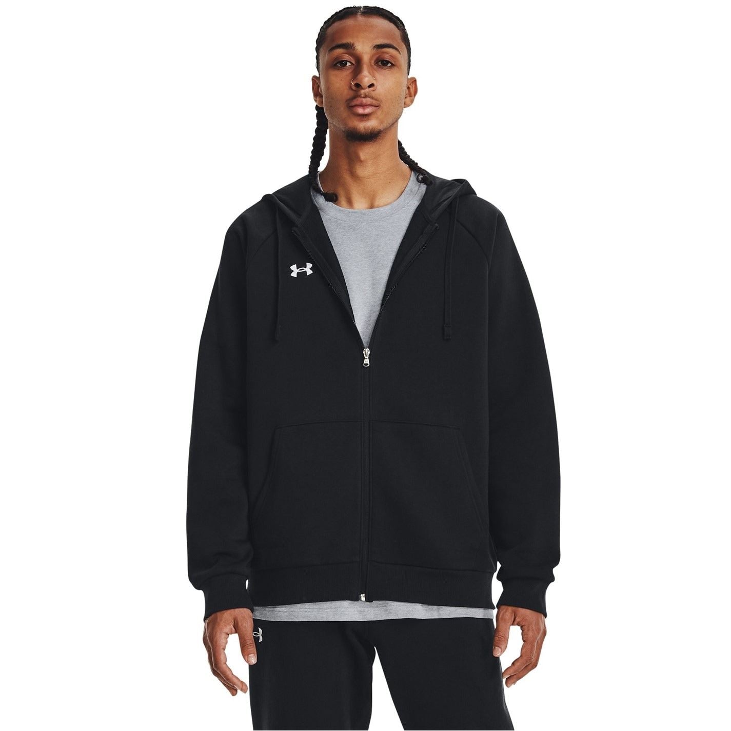 Under Armour Mens Armour Ua Rival Fleece Full Zip Hoodie