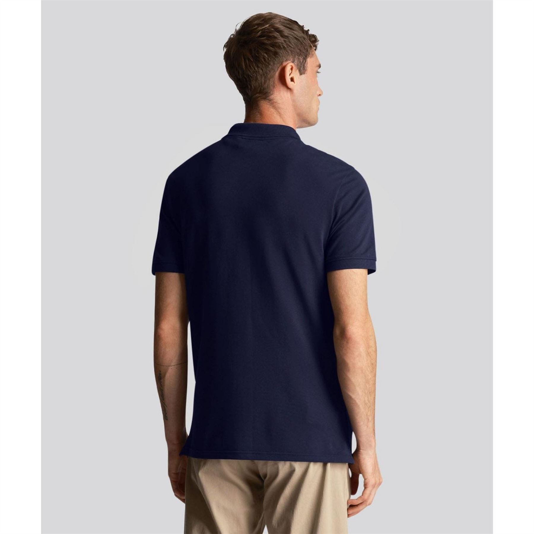 Lyle and Scott Ordinate Print Plain Polo Shirt