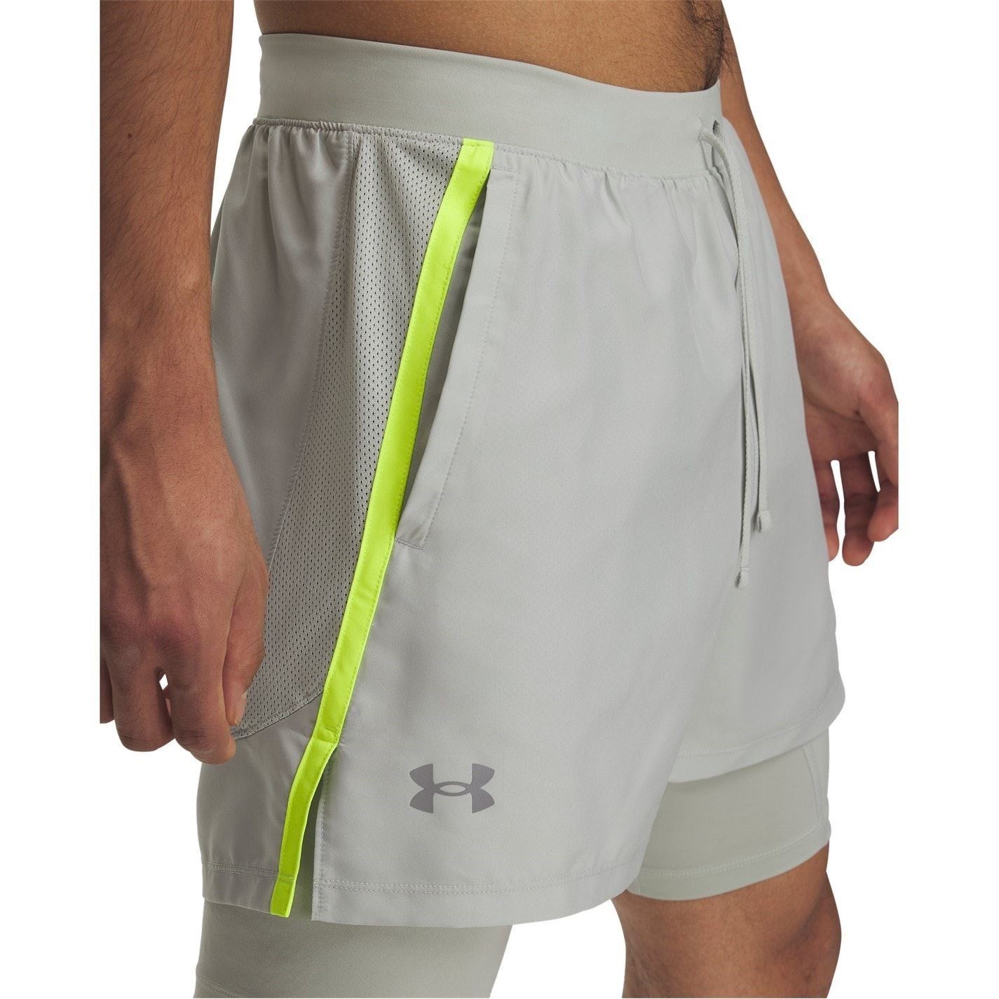 Under Armour Mens Armour Ua Launch 2 In 1 7 Shorts