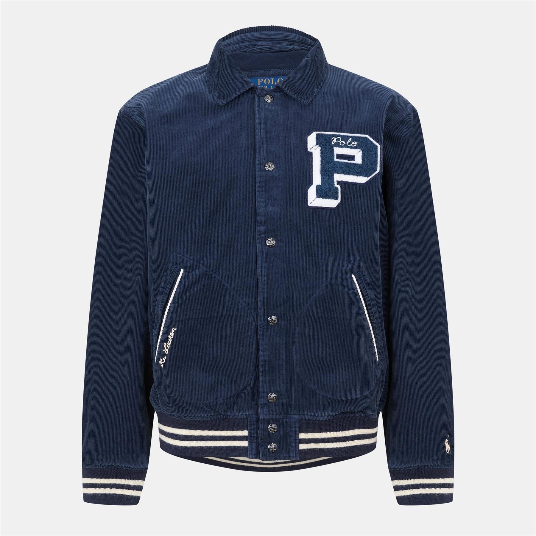 Polo Ralph Lauren Solid Patterned Varsity Jacket
