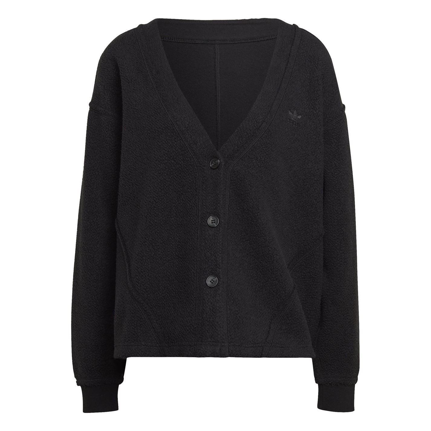 adidas Originals V Neck Oversize Fit Long Sleeve Sweater