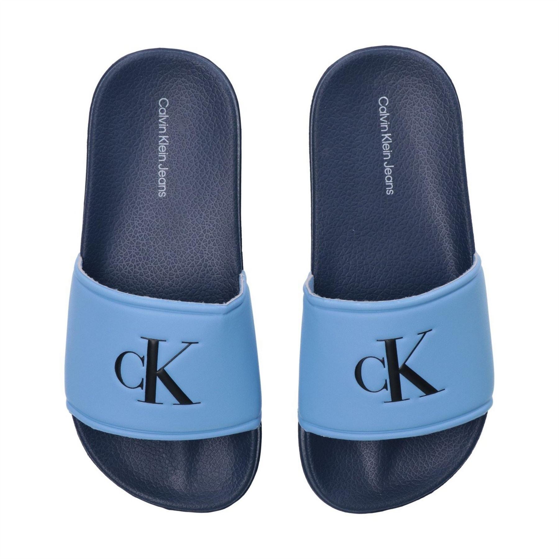 Calvin Klein Jeans Junior Open Toe Logo Print Slides