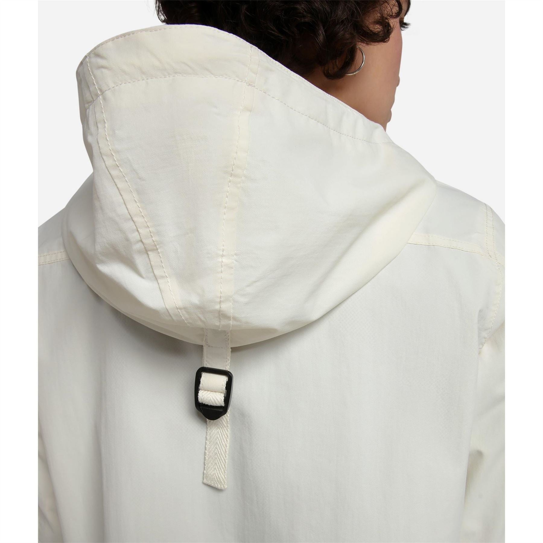 Napapijri Rainforest Water Resistant Hooded Cropped Long Sleeve Rain Anorak