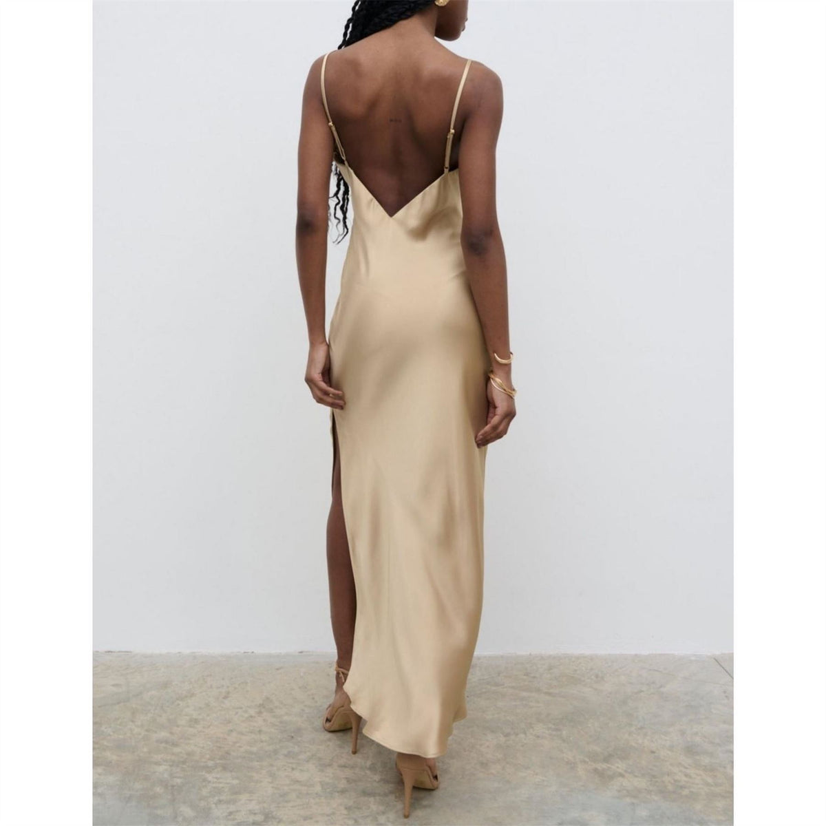 Pretty Lavish Jode Satin Striped Maxi Dress