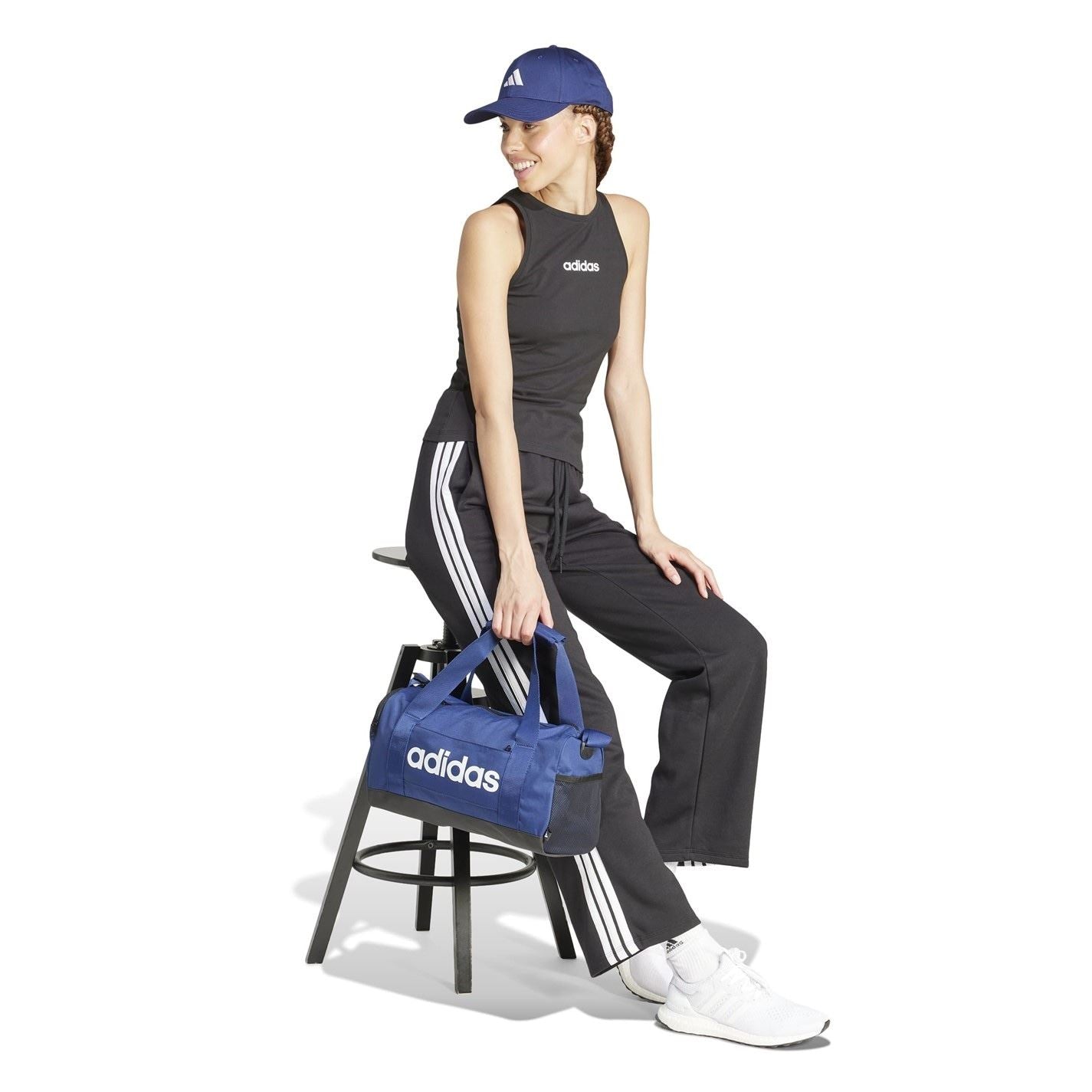 adidas Womens Essentials Linear Slim Cotton Tank Top