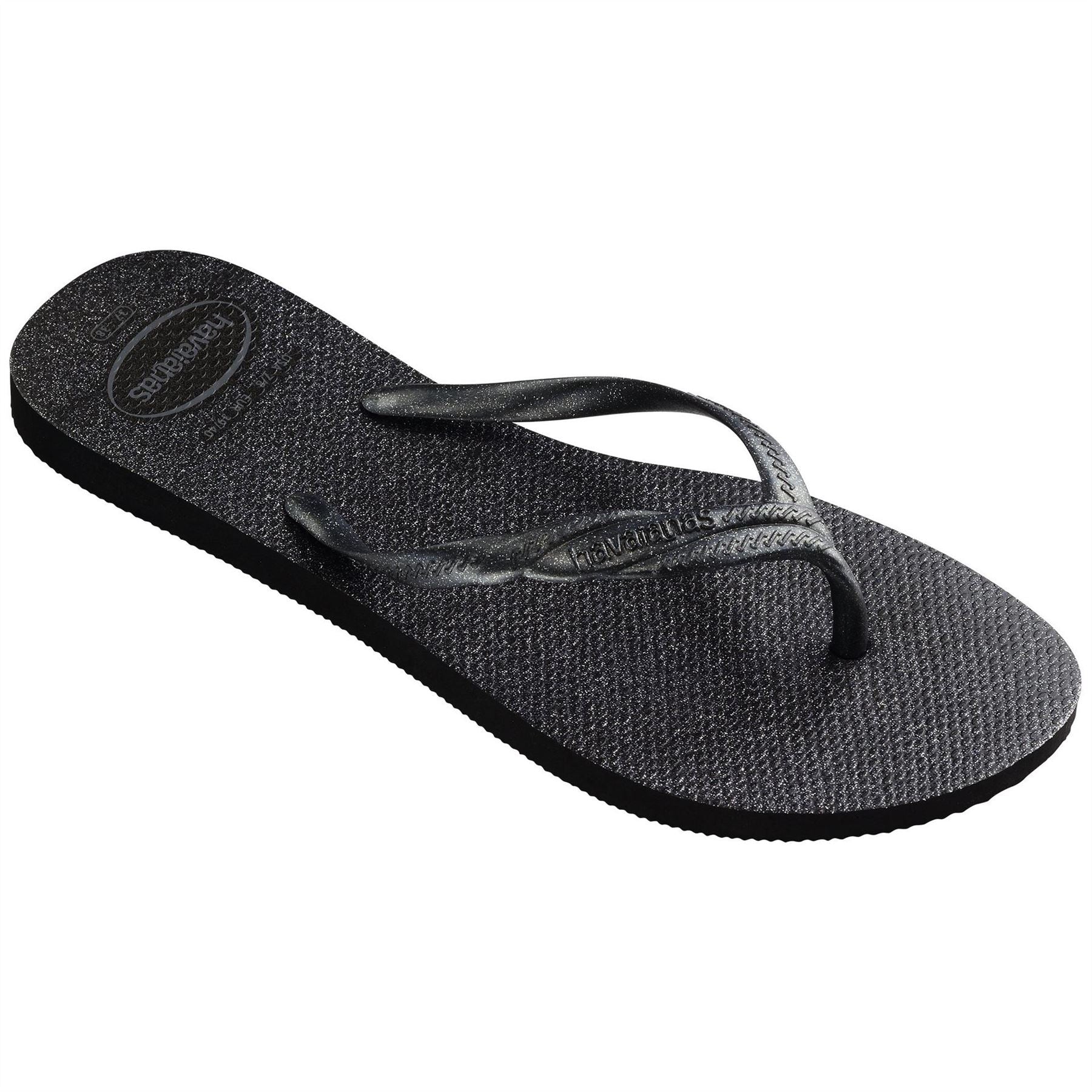 Havaianas Womens Fantasia Gloss Black Grey 35 3 Flip Flops