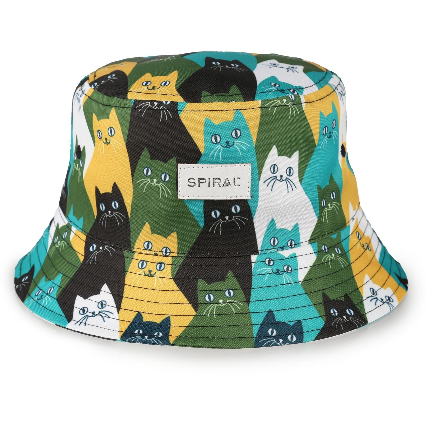 Spiral All Around Brim Panel Construction Bucket Hat