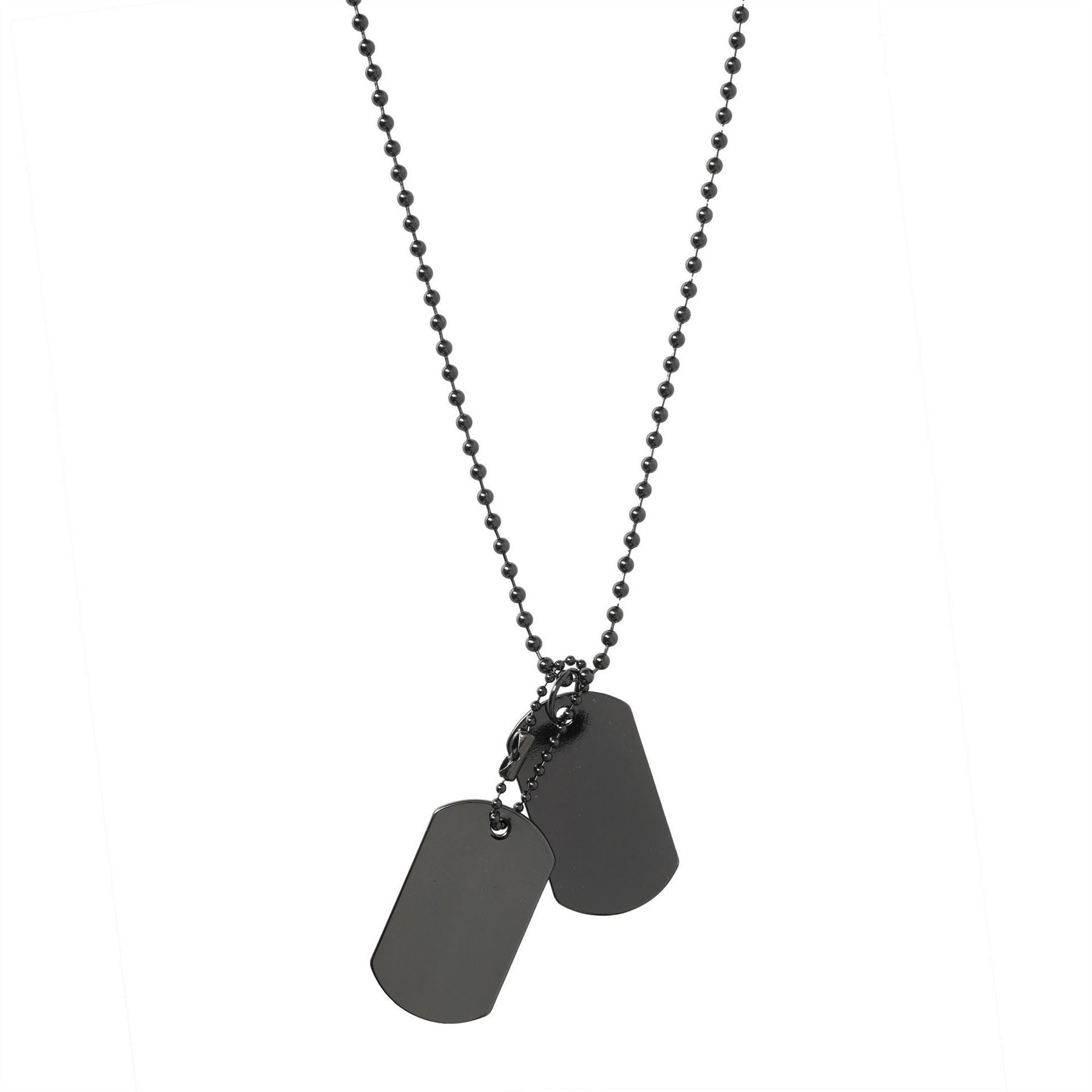 Fabric Metal Tag Necklace