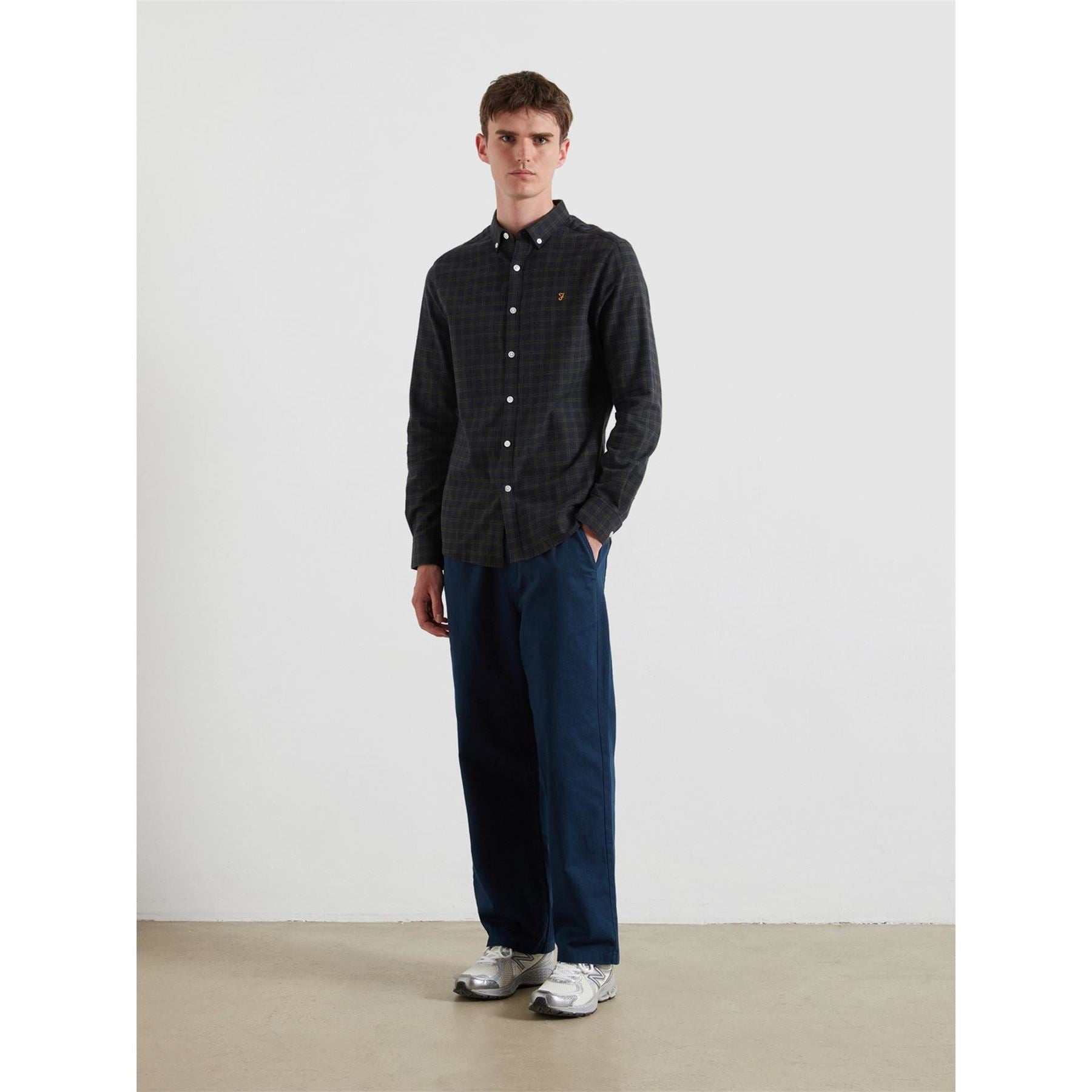 Farah Milners Check Long Sleeve Patterned Shirt