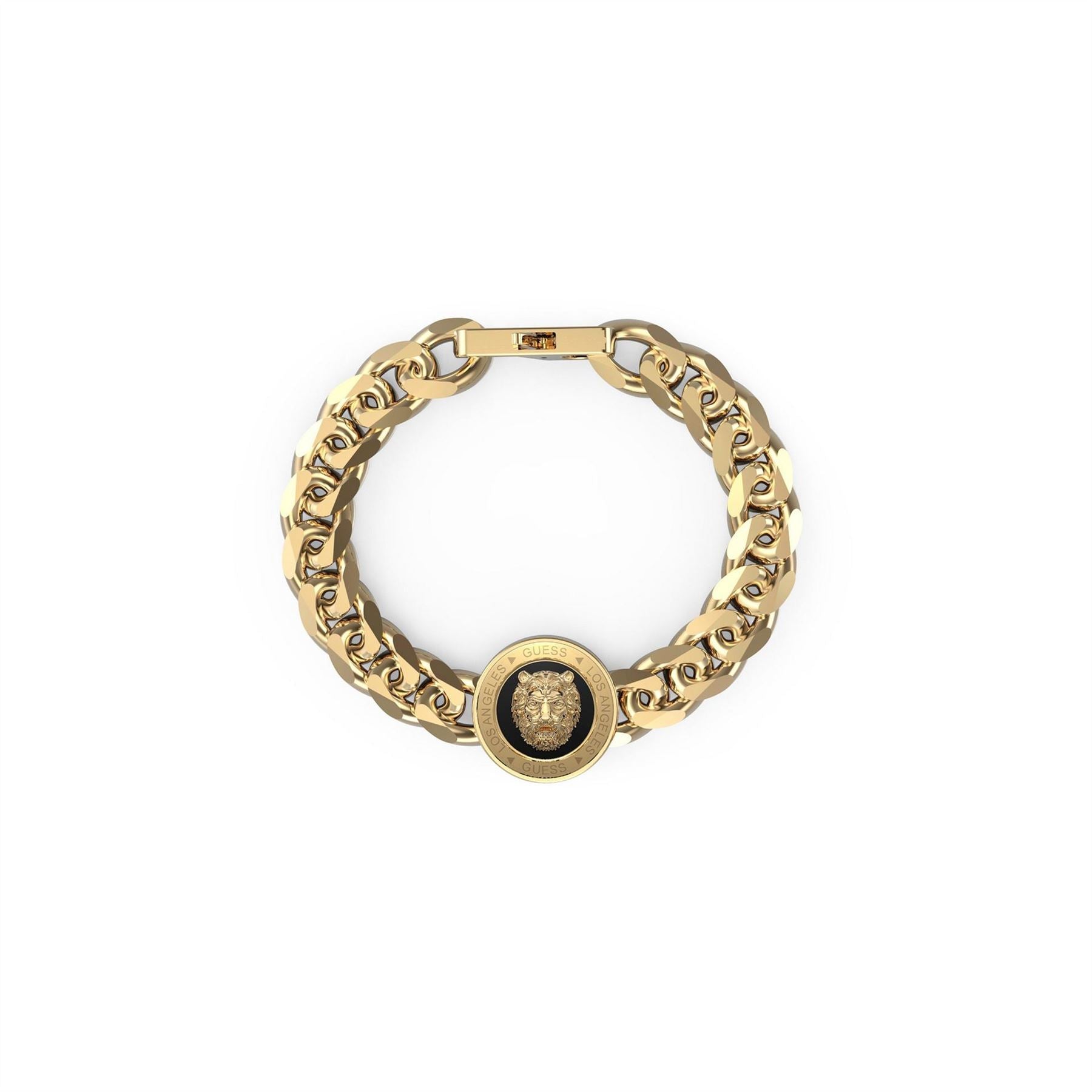 Guess Lion Coin Chain Bracelet