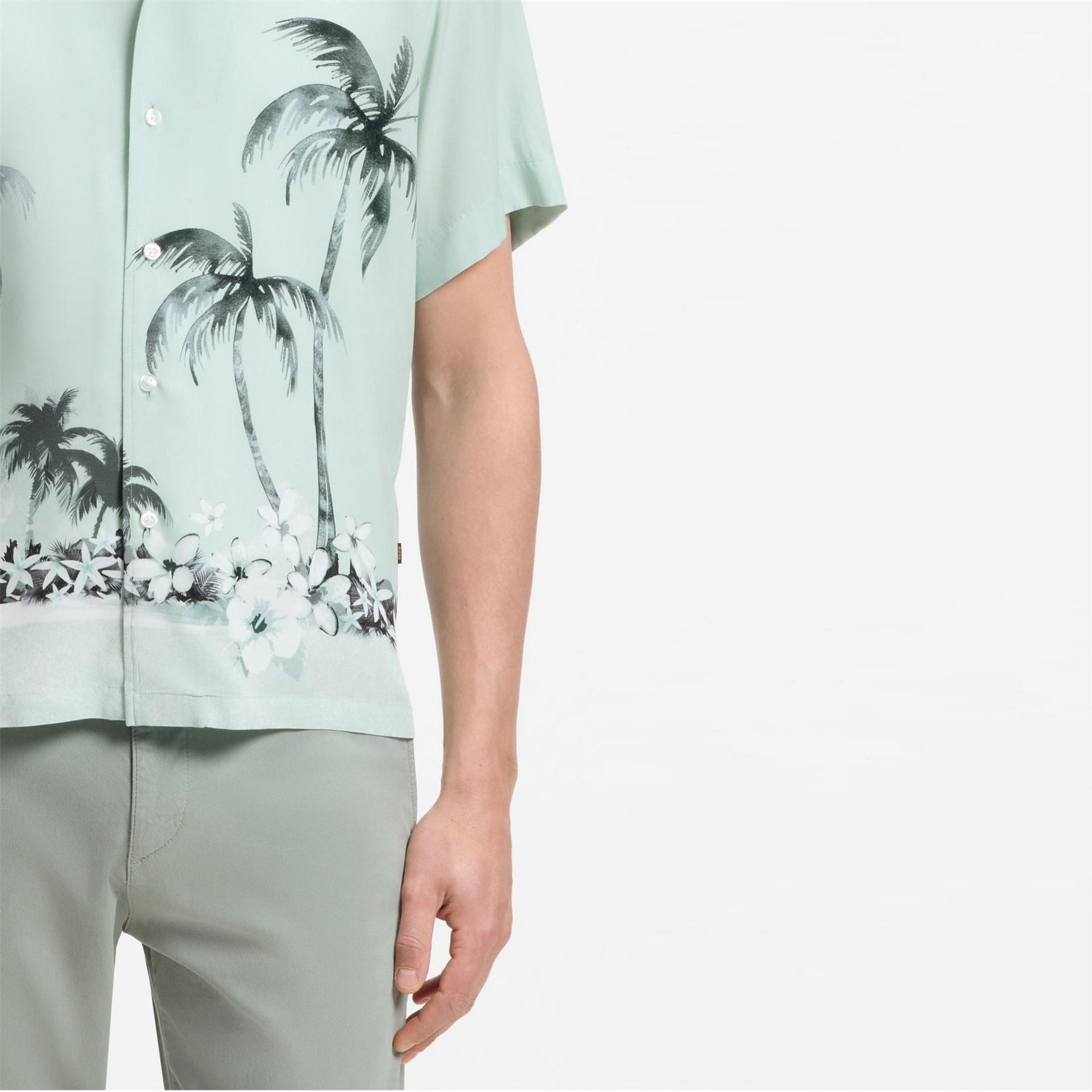 Boss Patterned Short Sleeve Shirt