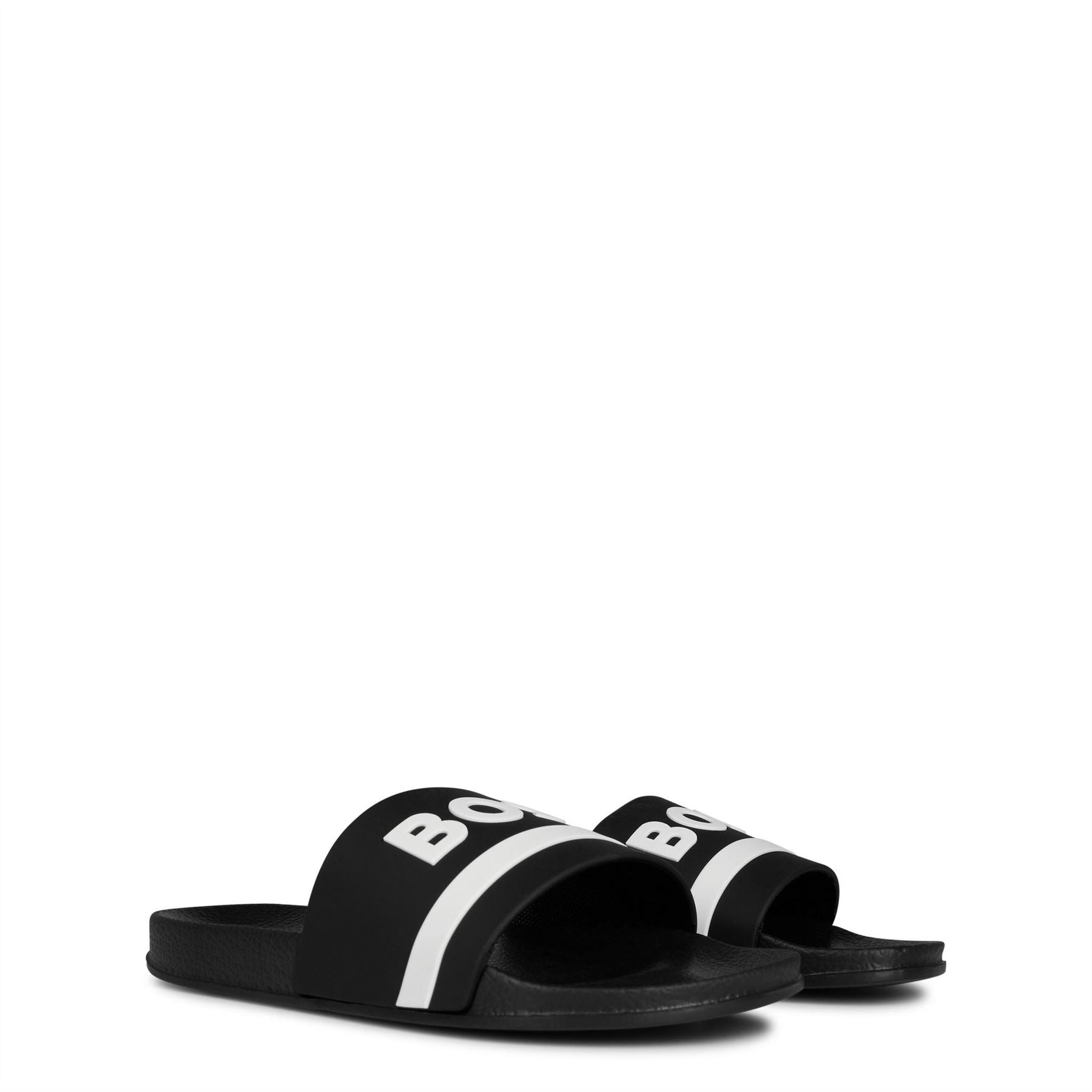 Boss Logo Sliders With Logo Design Sandals