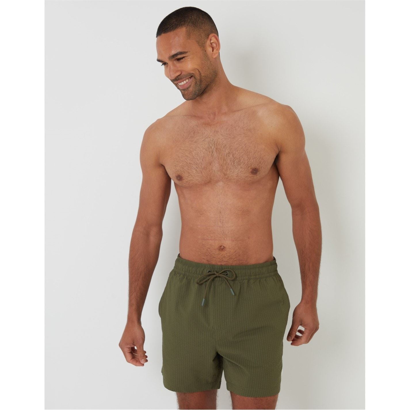 Threadbare Rola Relaxed Fit Textured Swim Shorts